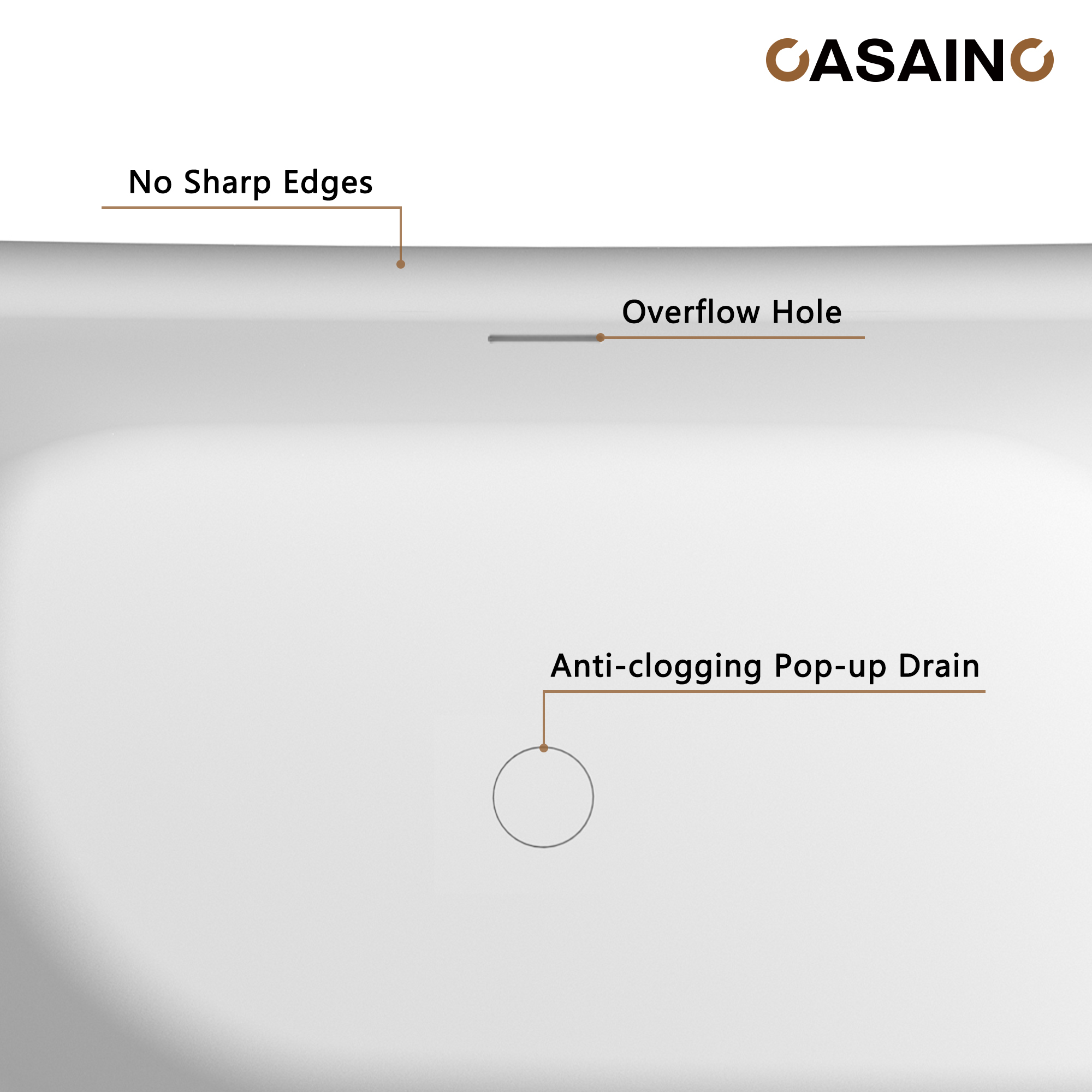 67" Freestanding Solid Surface Stone Bathtub - Matte White Finish, Center Drain, cUPc Certified, Double-Ended High-Back Design(With/without Tub Faucet)