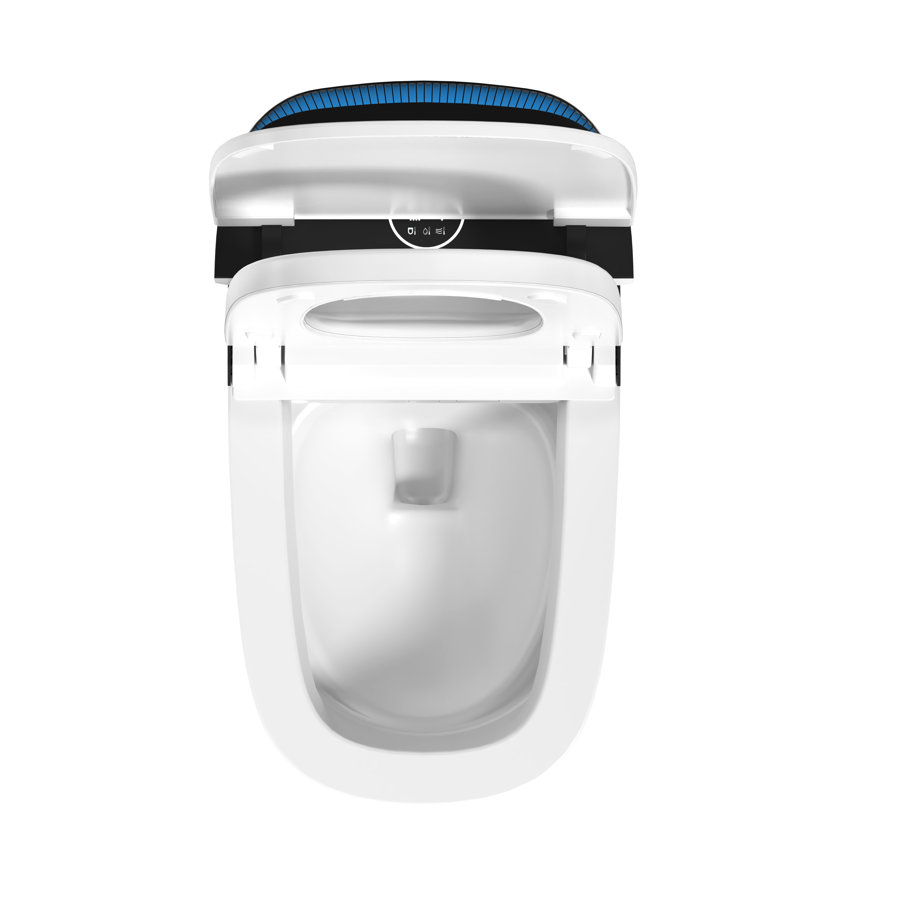 Luxe Smart  Bidet Toilet with Integrated Tank，Built-in Deodorizer Remote Control and LED Display, White