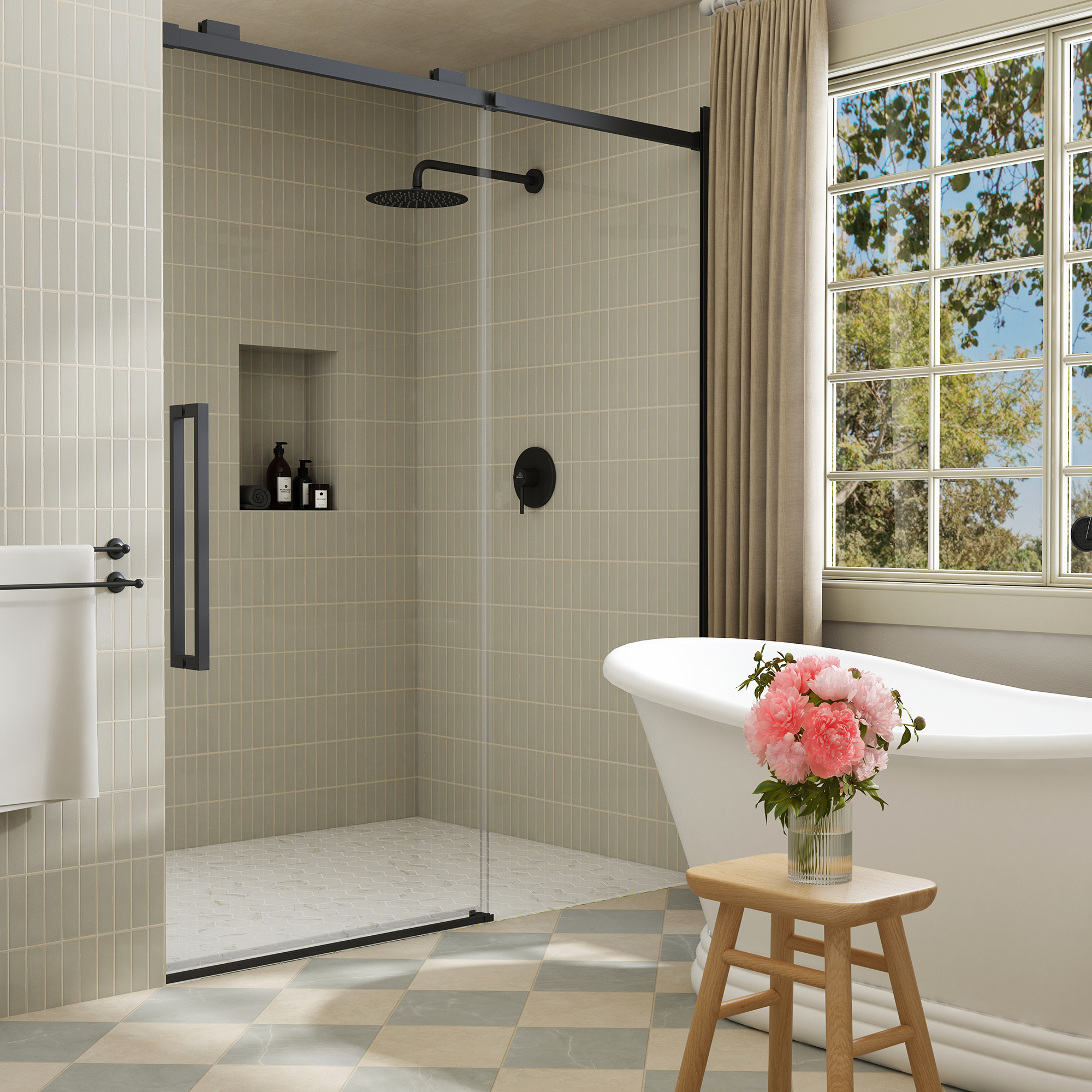 10" Wall Mount Round Single Function Shower Faucet Rain Shower System