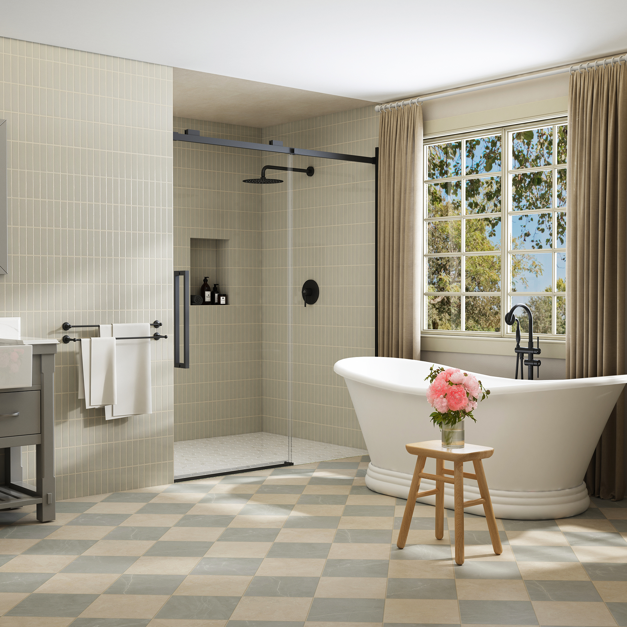 10" Wall Mount Round Single Function Shower Faucet Rain Shower System