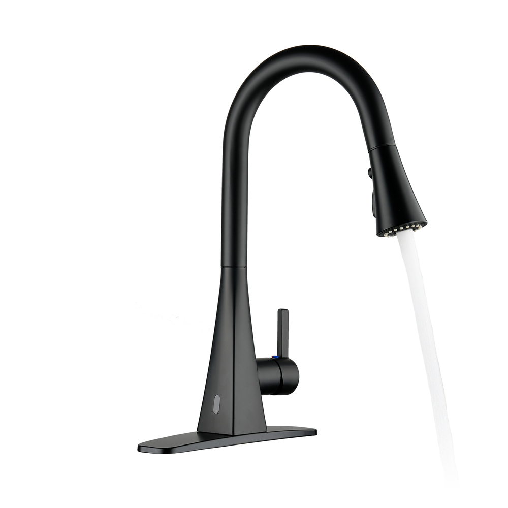 Touchless Dual-Sensor Pull-Down Kitchen Faucet with Modern Design