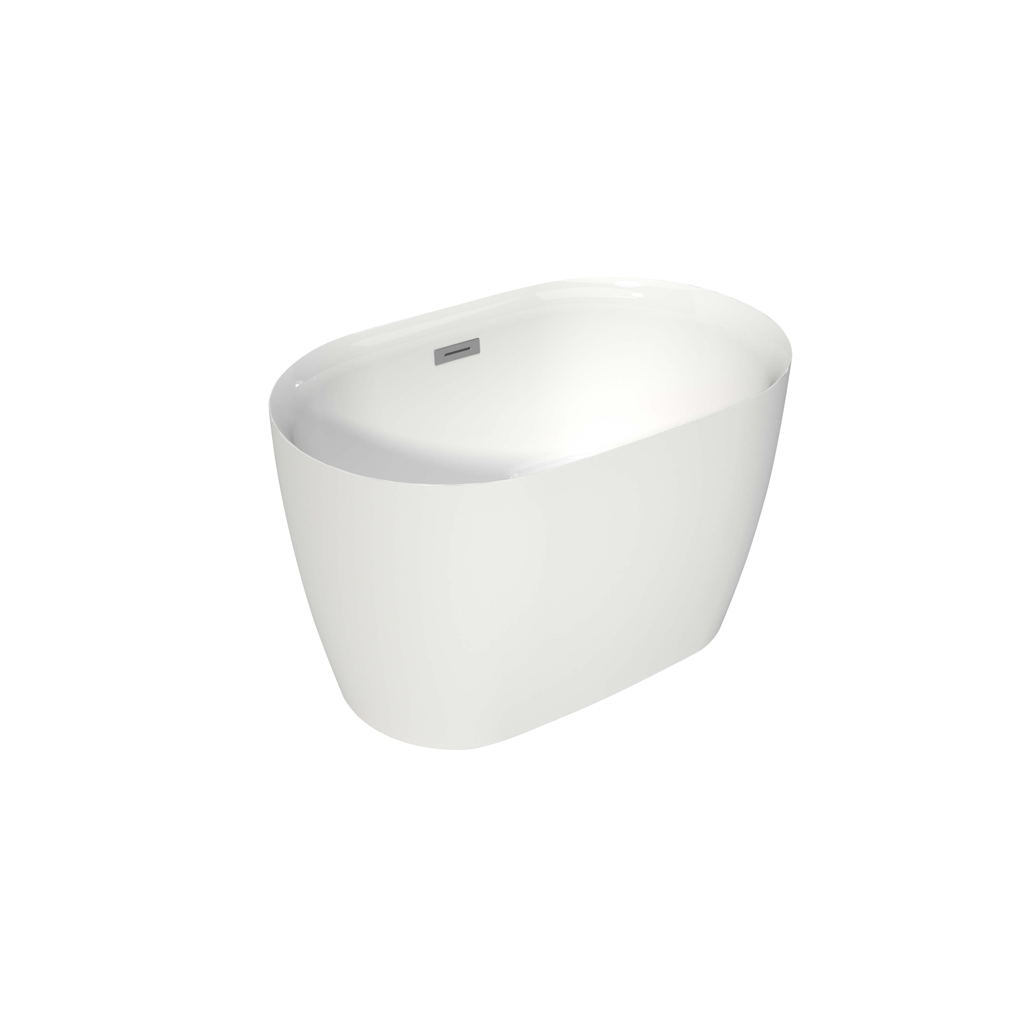 43" Transitional Acrylic Freestanding Bathtub with Built-In Seat