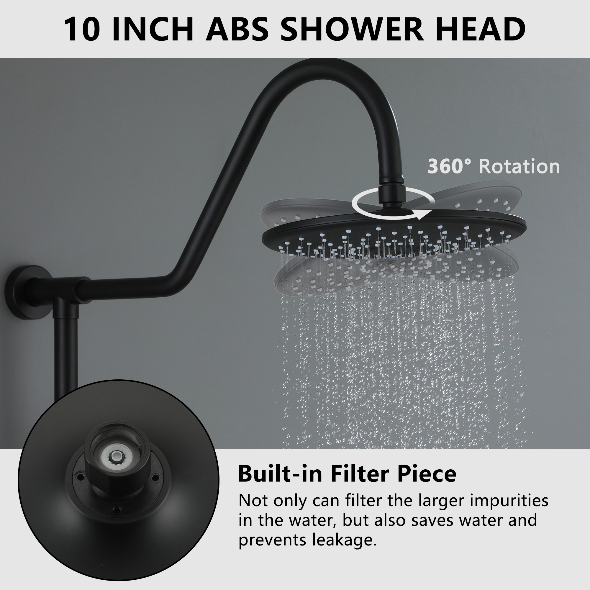 9.63-inch Exposed Shower System with Shower Valve & Soap Dish