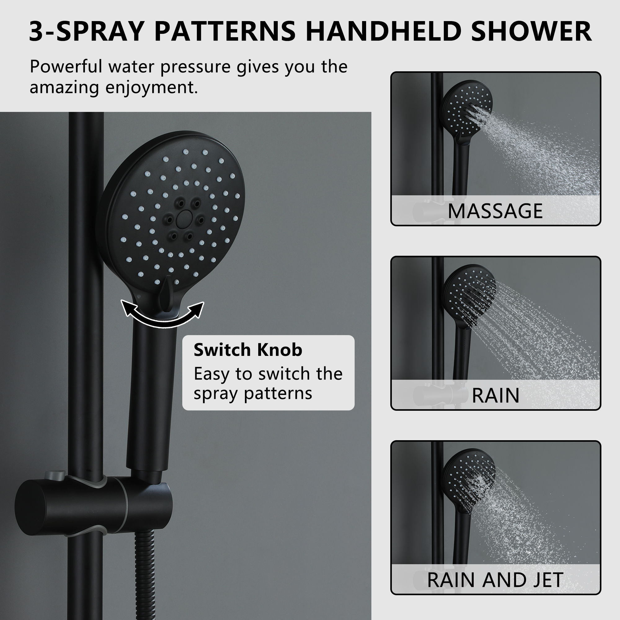 9.63-inch Exposed Shower System with Shower Valve & Soap Dish