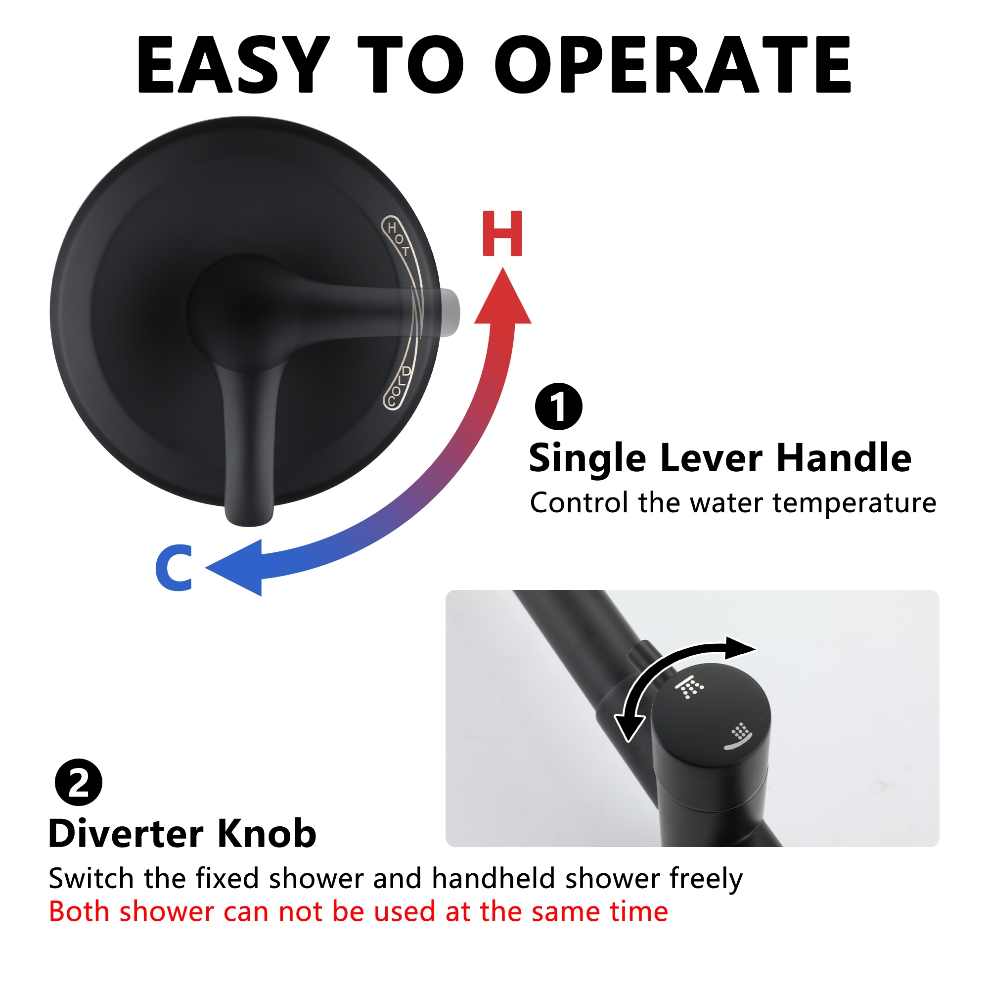 9.63-inch Exposed Shower System with Shower Valve & Soap Dish