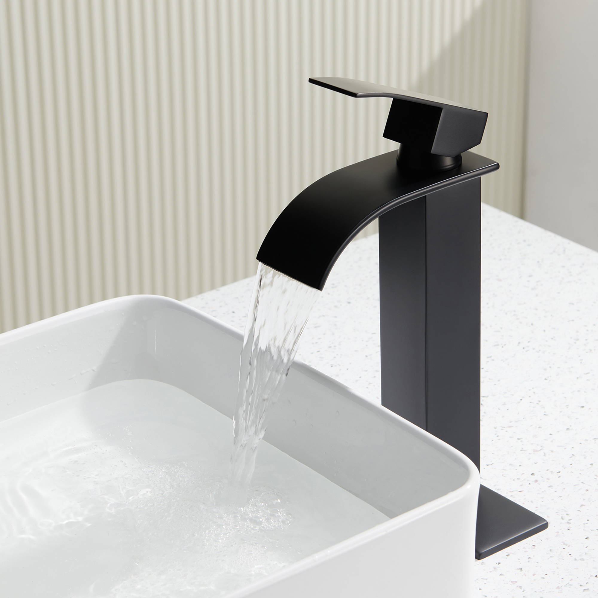 Single Handle Bathroom Sink Faucet Black Faucet Deck Mount