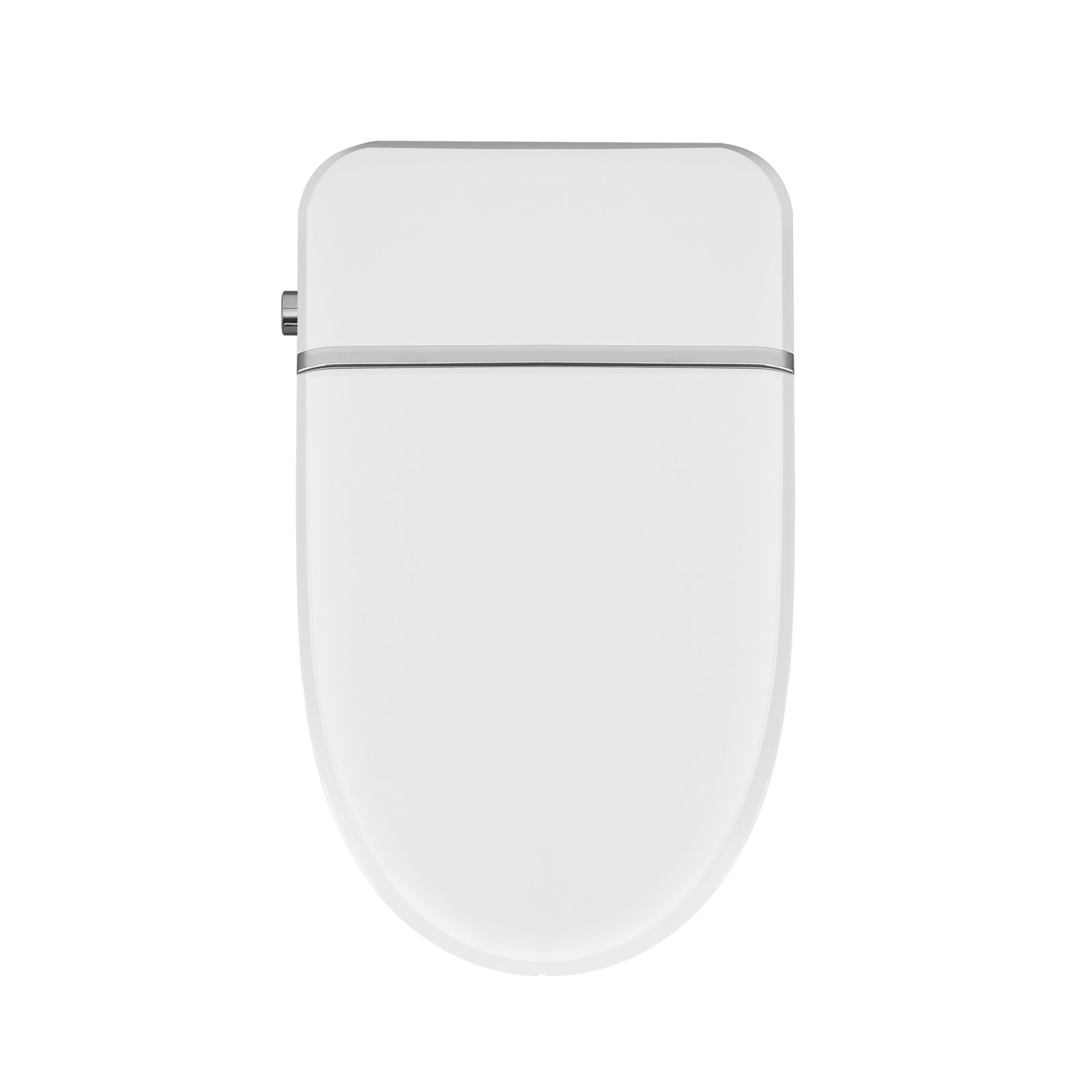 White Tankless Smart Toilet with Adjustable Sprayer and Self-Cleaning
