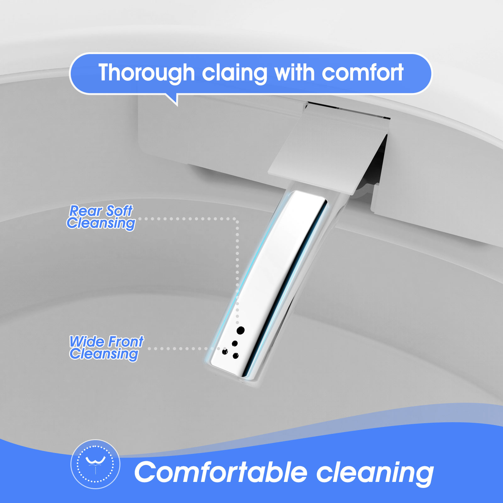 White Tankless Smart Toilet with Adjustable Sprayer and Self-Cleaning