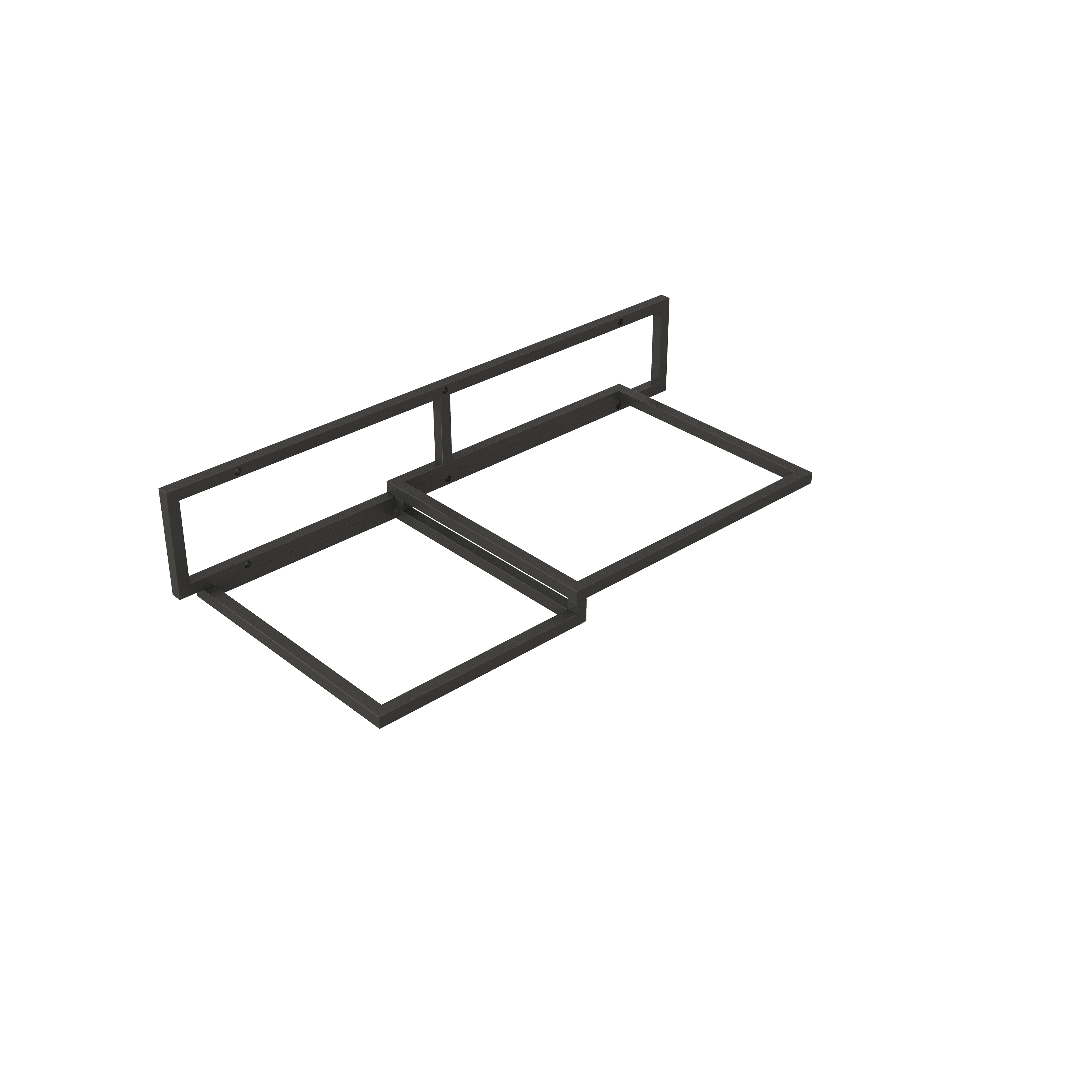 40-inch Solid Surface Wall-Mounted Bathroom Sink with Right Basin & Shelf