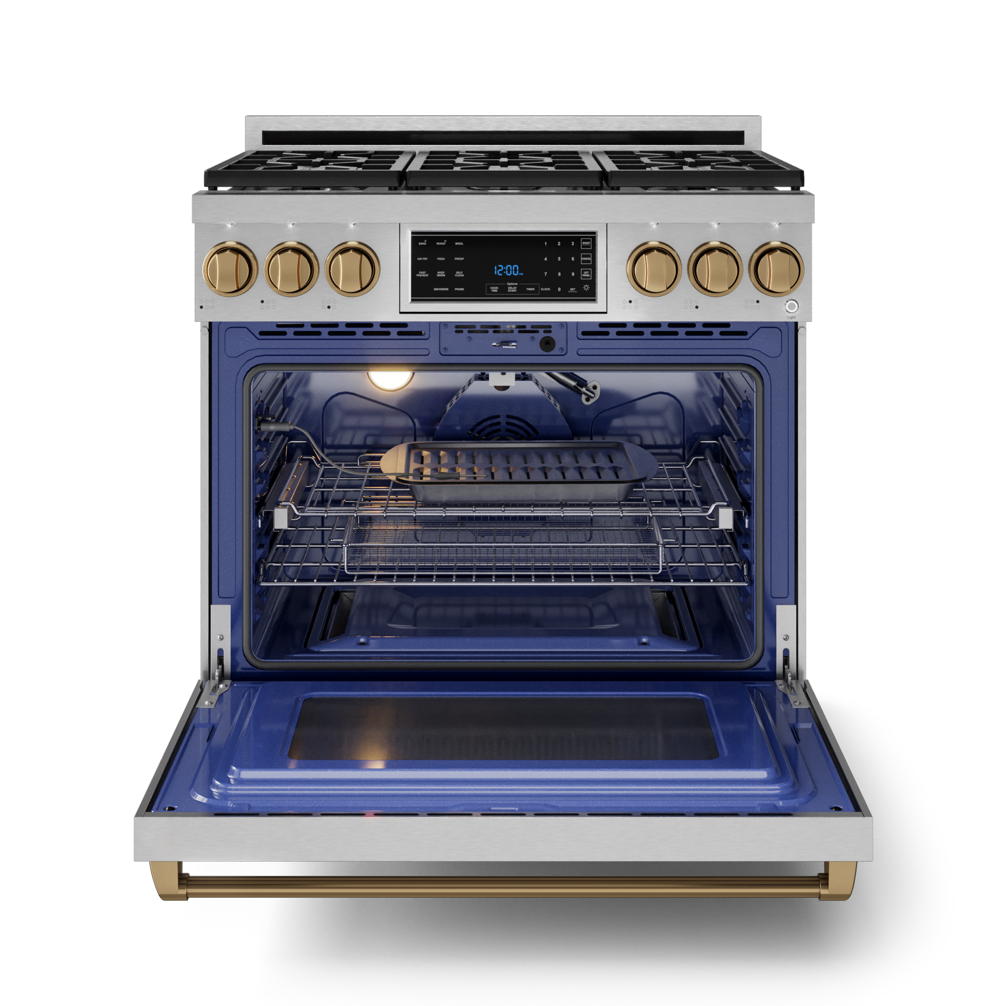 36 inch Gas Range Gordon Ramsay Series, with 18K BTU Burners, Air Fry and Convection Oven