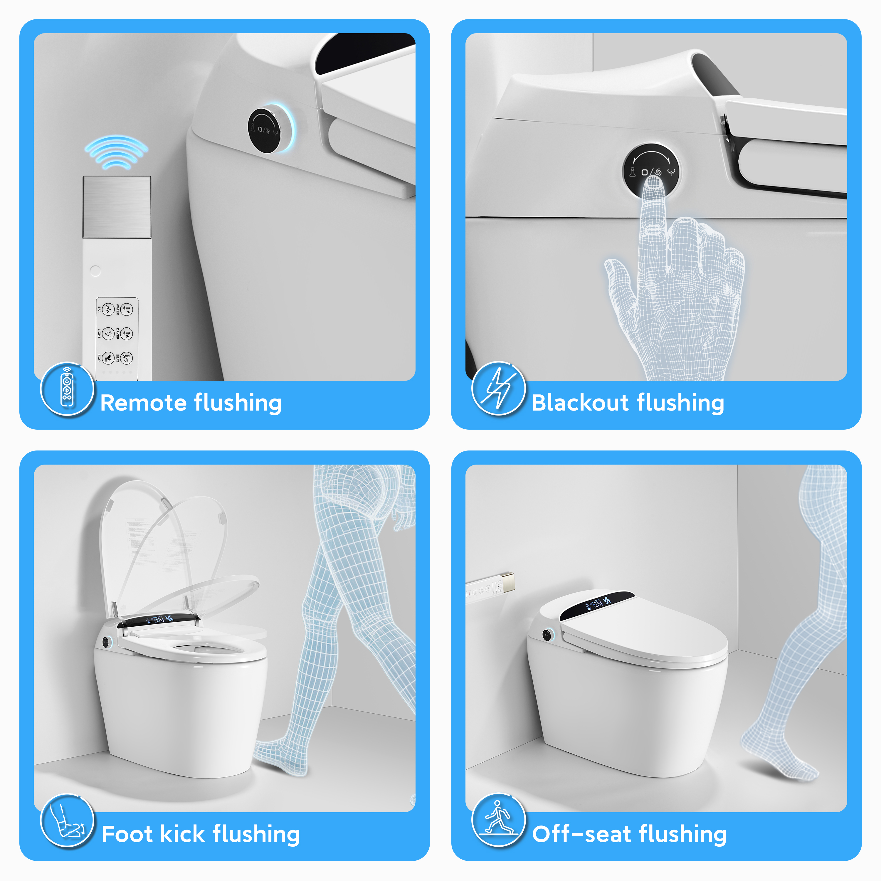 Luxury High-Performance Smart Toilet with Heated Seat & Hands-Free Operation