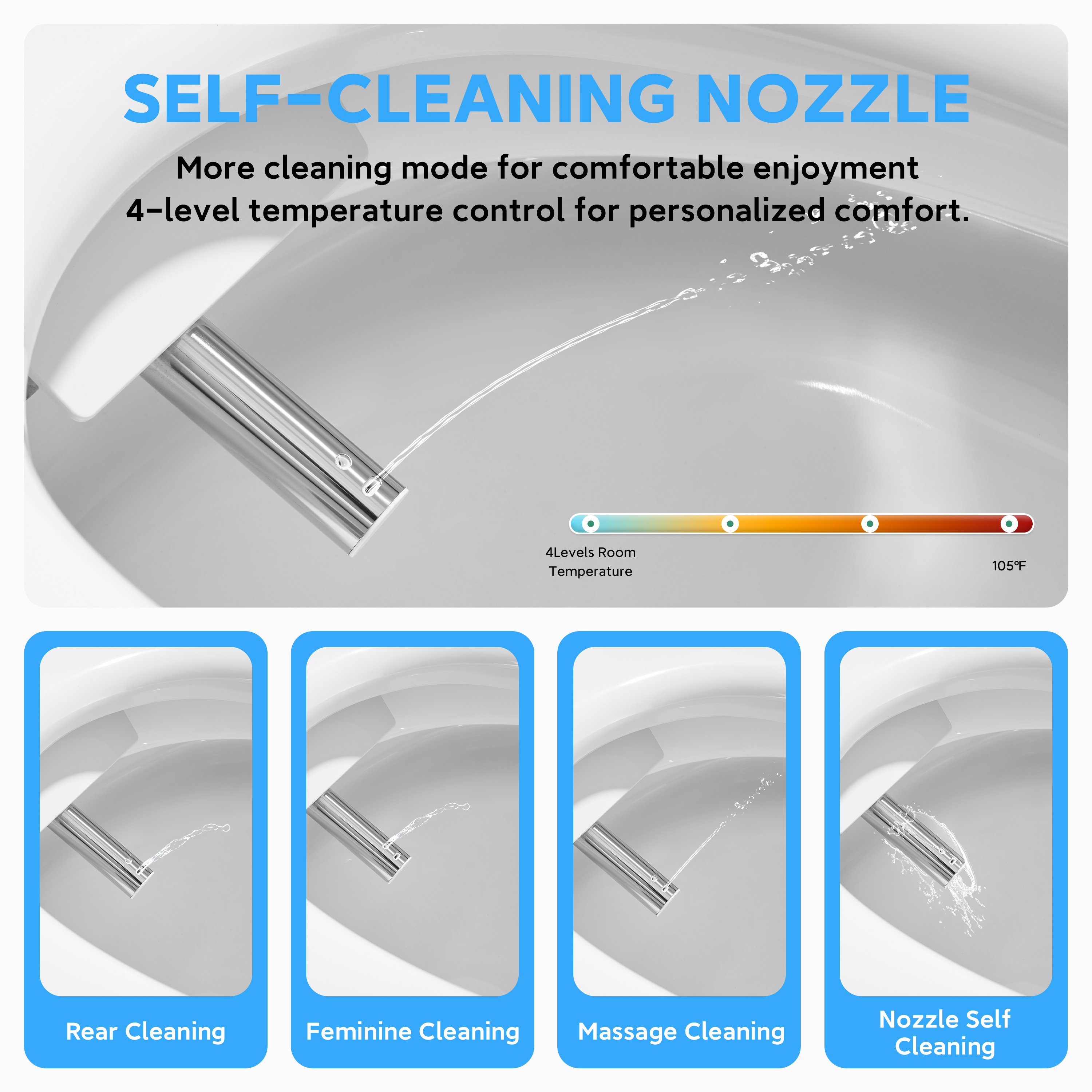 Luxury High-Performance Smart Toilet with Heated Seat & Hands-Free Operation