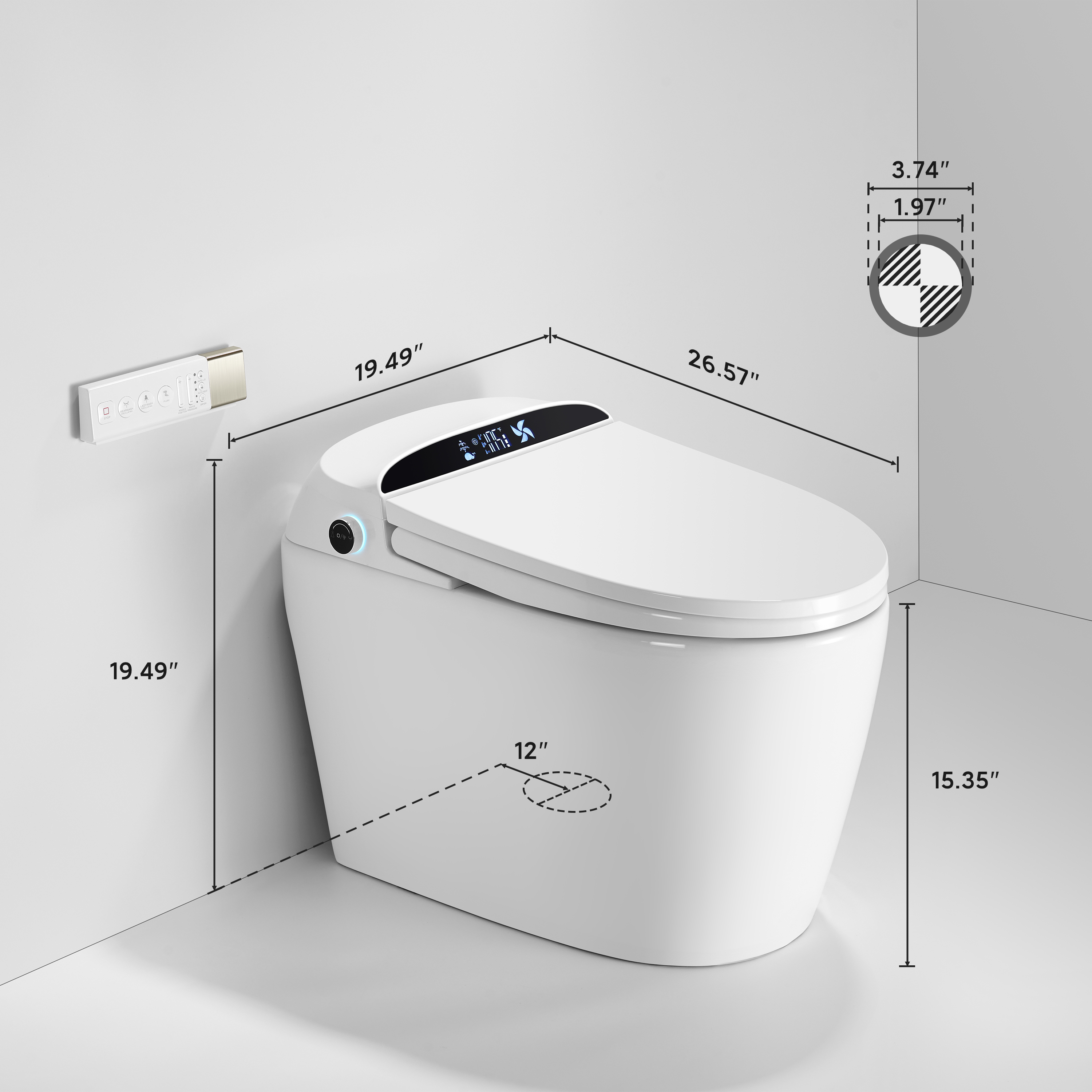 Luxury High-Performance Smart Toilet with Heated Seat & Hands-Free Operation