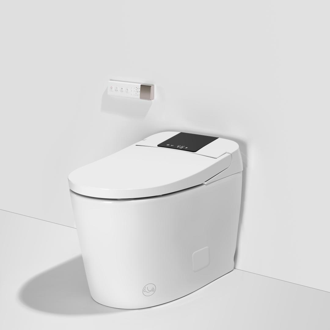 LED Display Screen Smart Toilet with with Built-In Tank, Heated Seat & Night Light