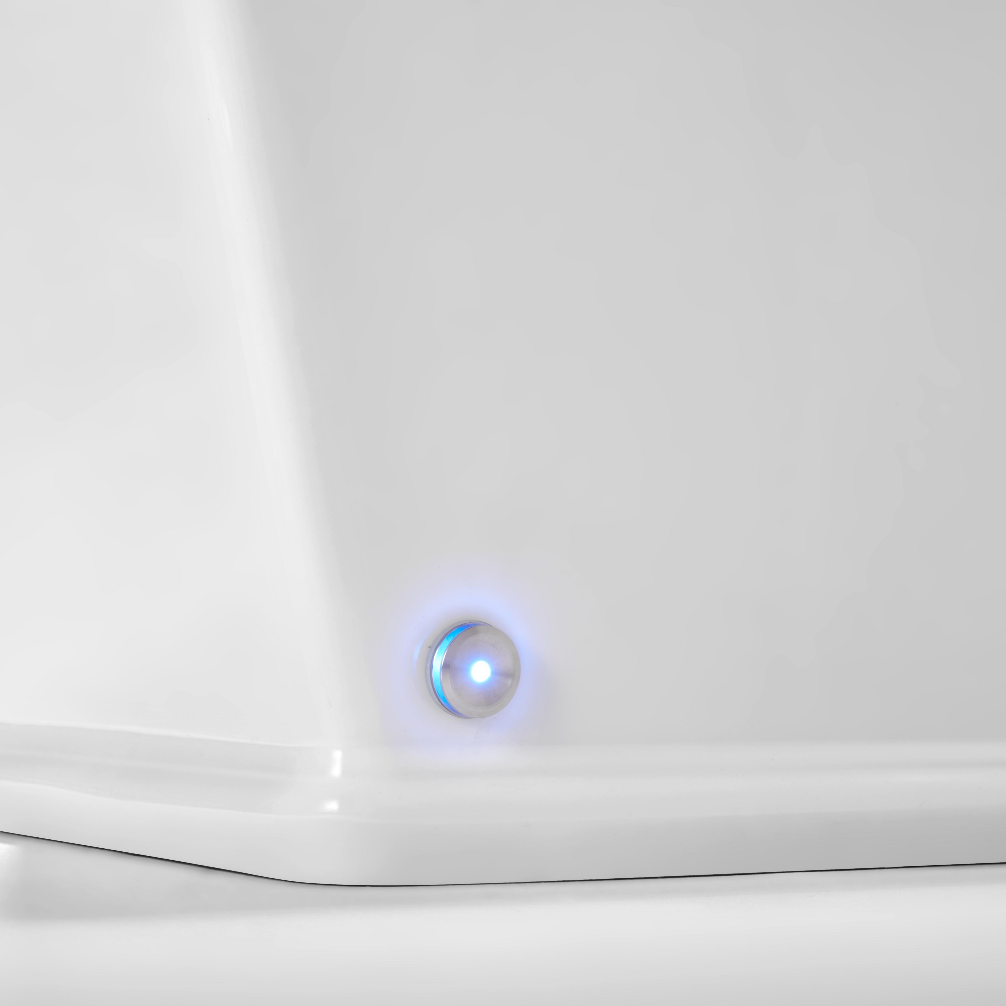 White Elongated Smart Bidet Toilet with UV Sterilization and Remote Control