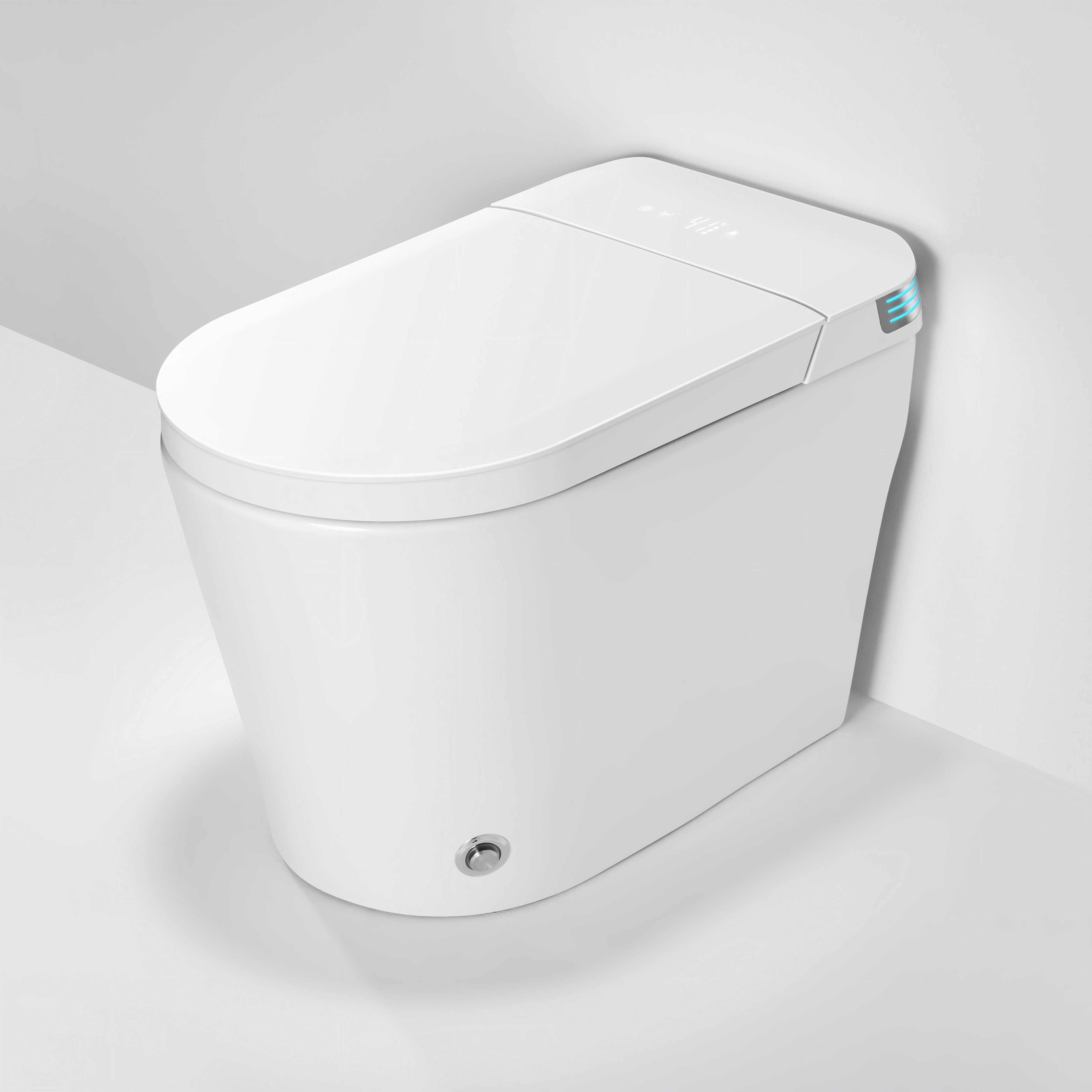 Modern Antibacterial Ceramic Smart Toilet with Side Ambient Lighting