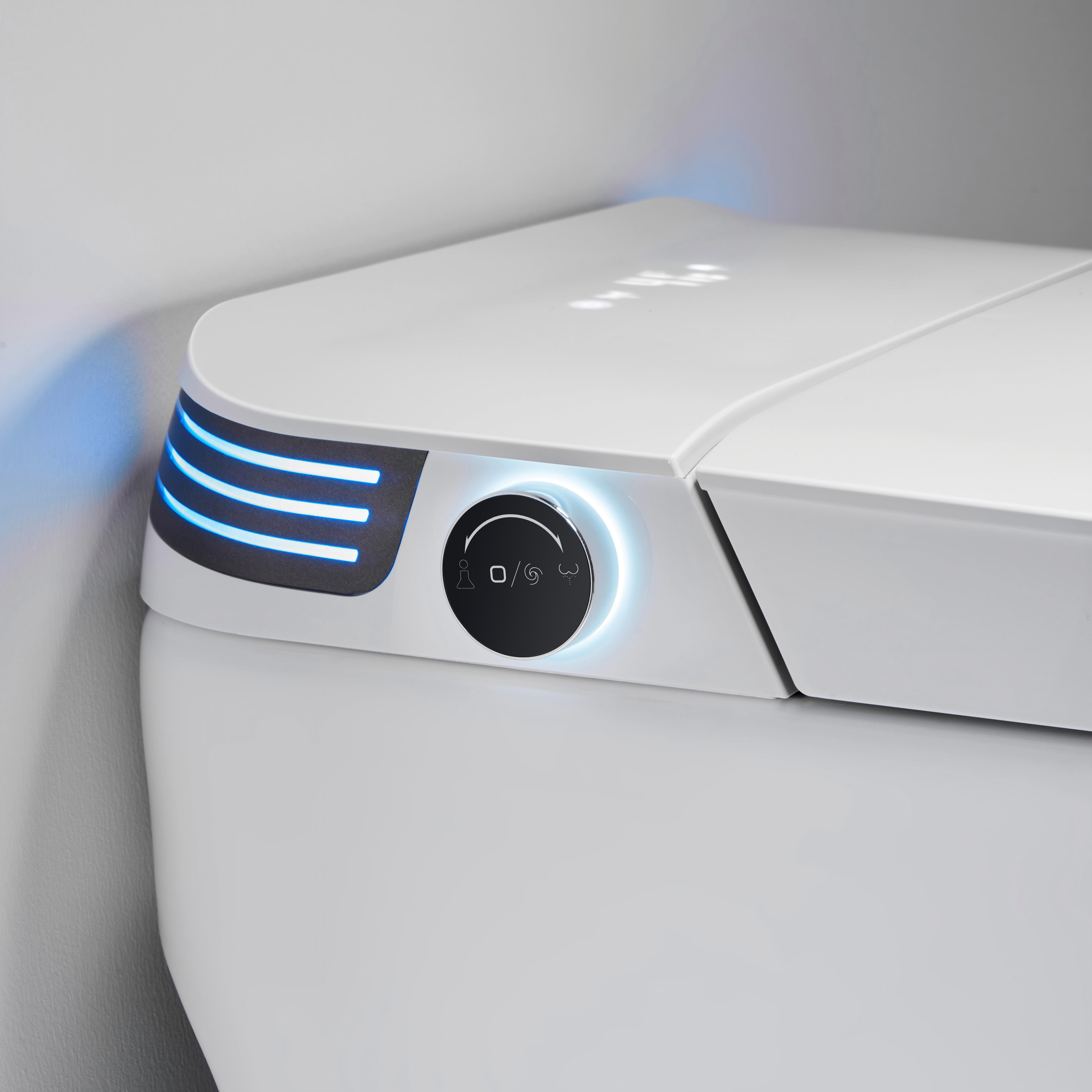 Modern Antibacterial Ceramic Smart Toilet with Side Ambient Lighting