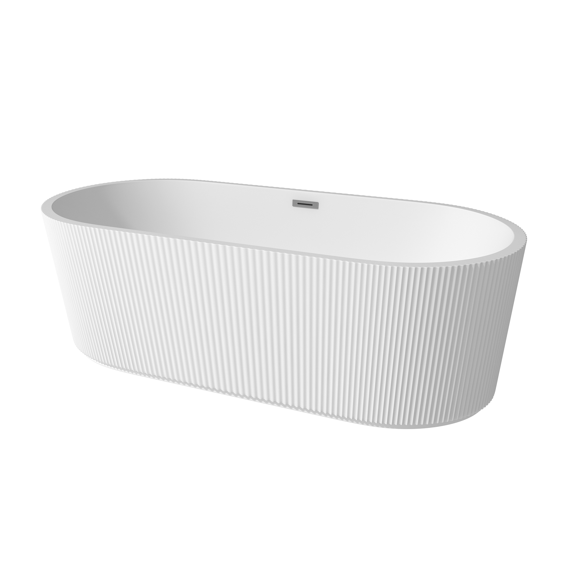 59"/67" Linear Acrylic Stand Alone Soaker Tub with cUPC Certified, Glossy White