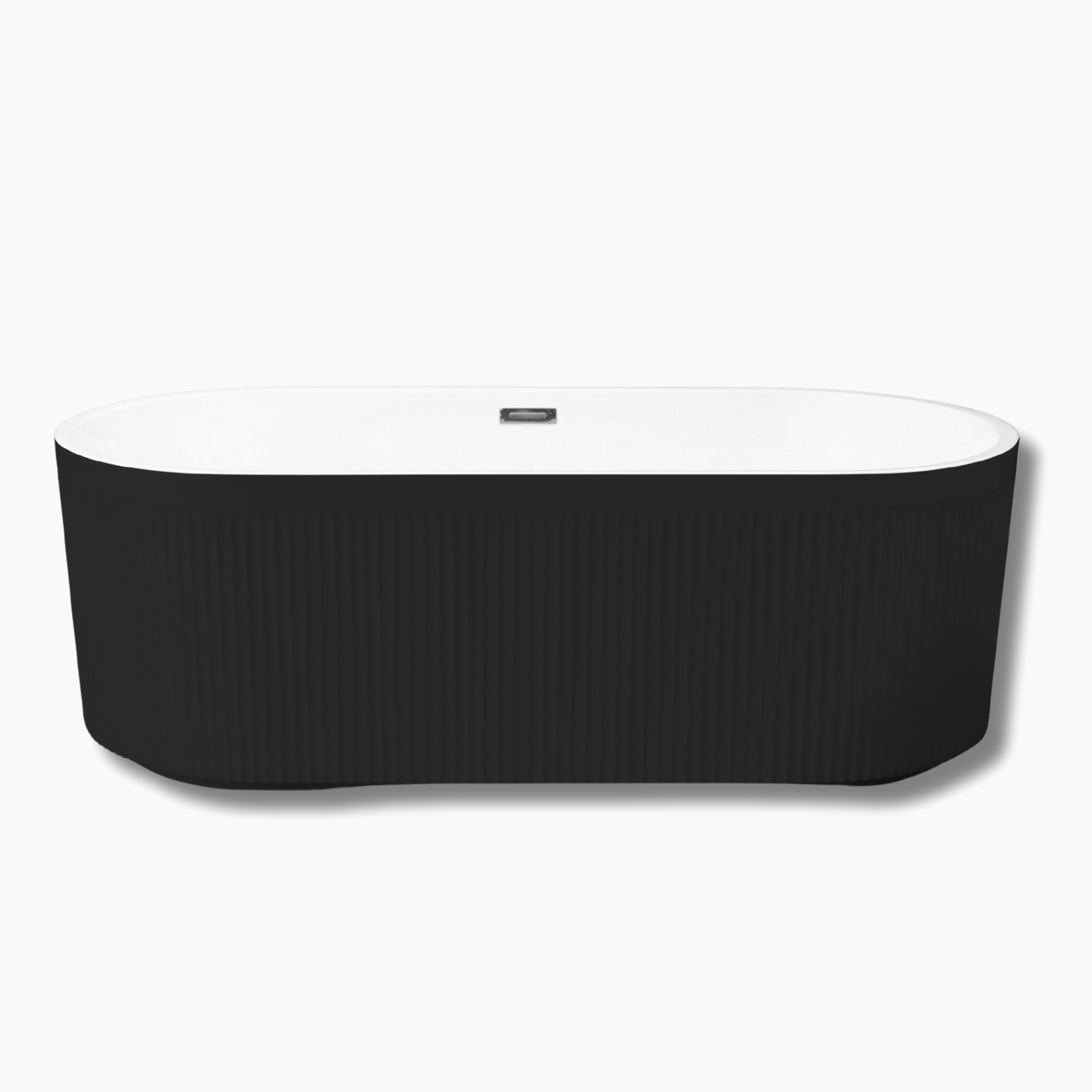 59"/67" Acrylic Freestanding Bathtub with Unique Pleated Design