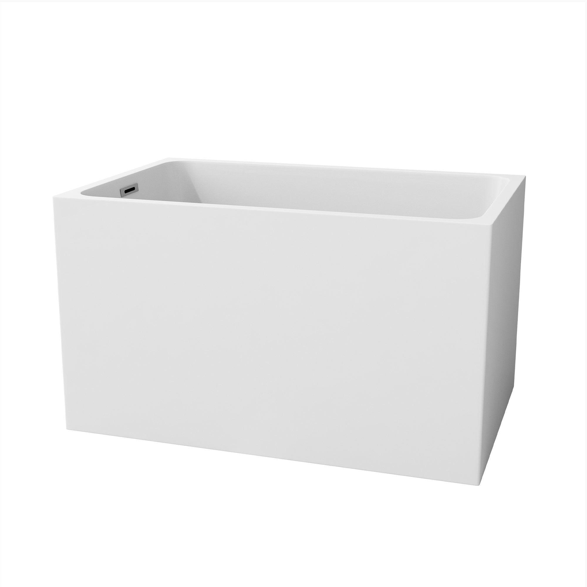 43" Gloss White Rectangule Acrylic Freestanding Bathtub with&without Built-in Seat