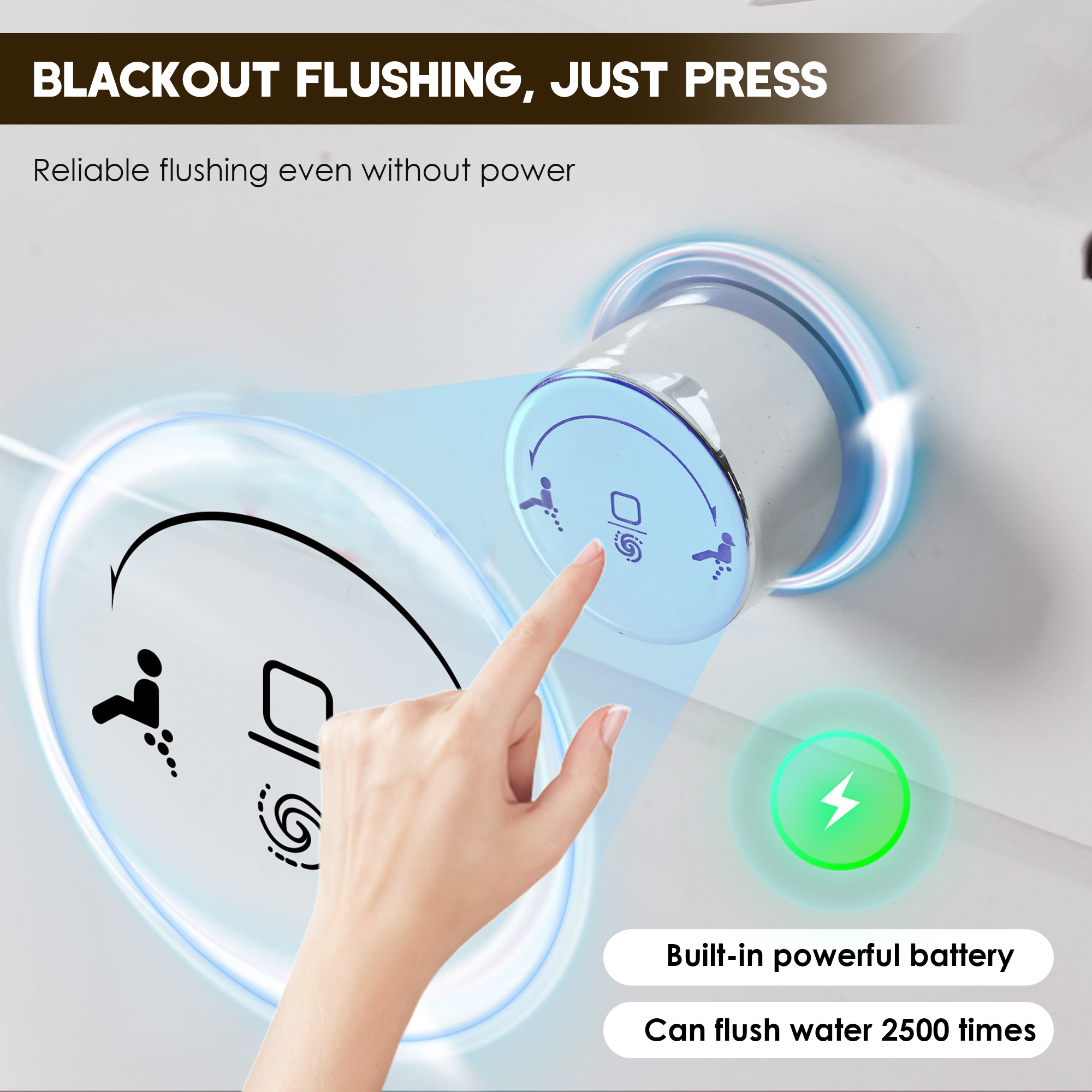 Compact Dual Flush Smart Toilet Bidet Combo with Self-Cleaning Nozzle