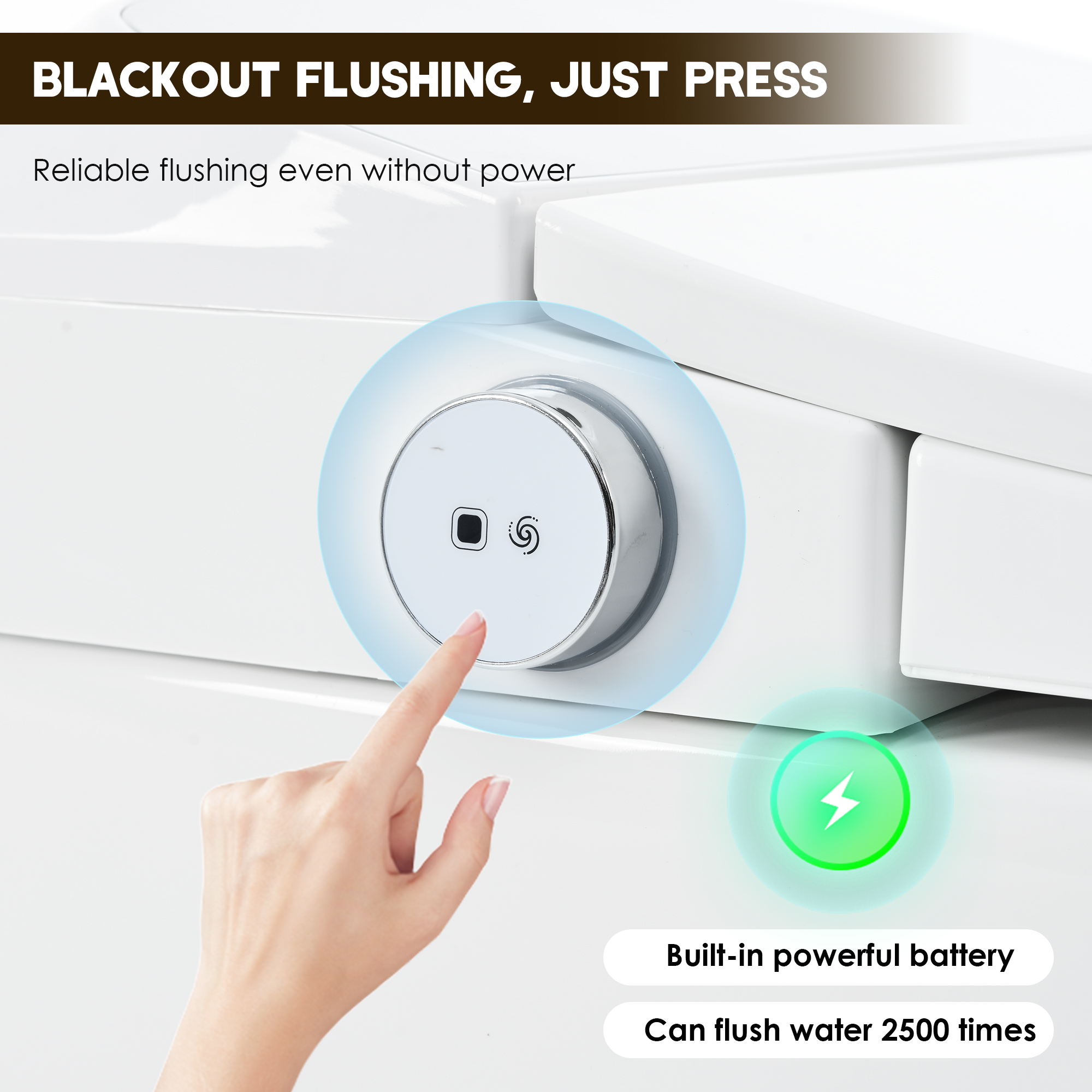 Tankless Smart Toilet with Heated Seat, Foot Sensor and Automatic Flush