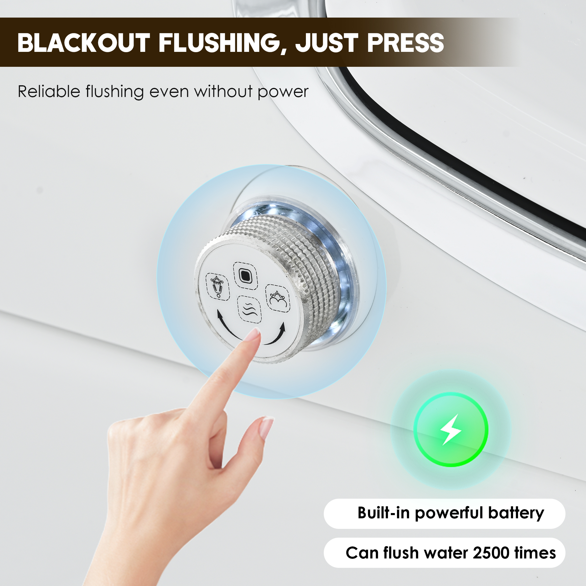 Elongated Smart Bidet Toilet with Heated Seat, Dryer and Warm Water