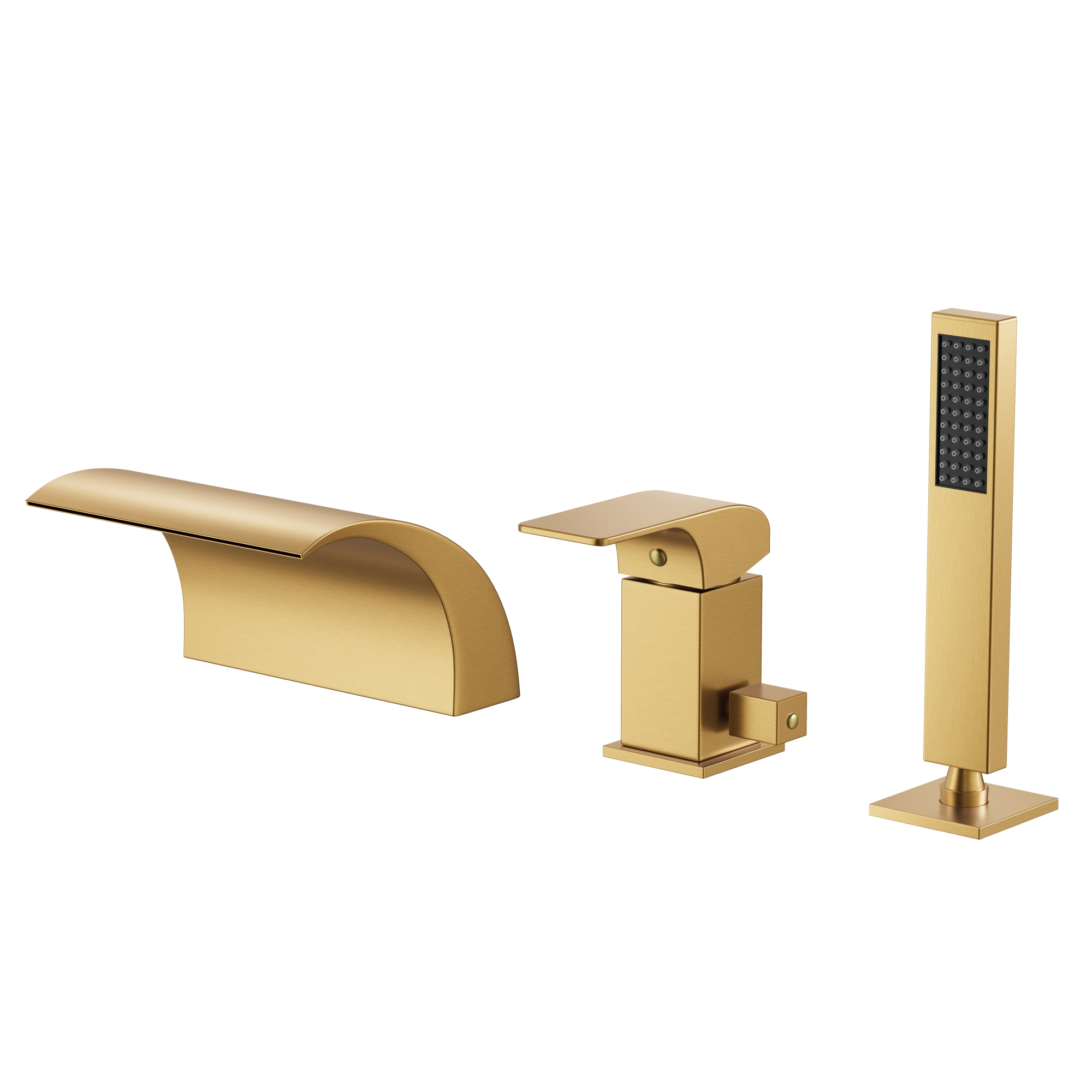 Waterfall Tub Faucet with Handheld Shower Head for Bathtub