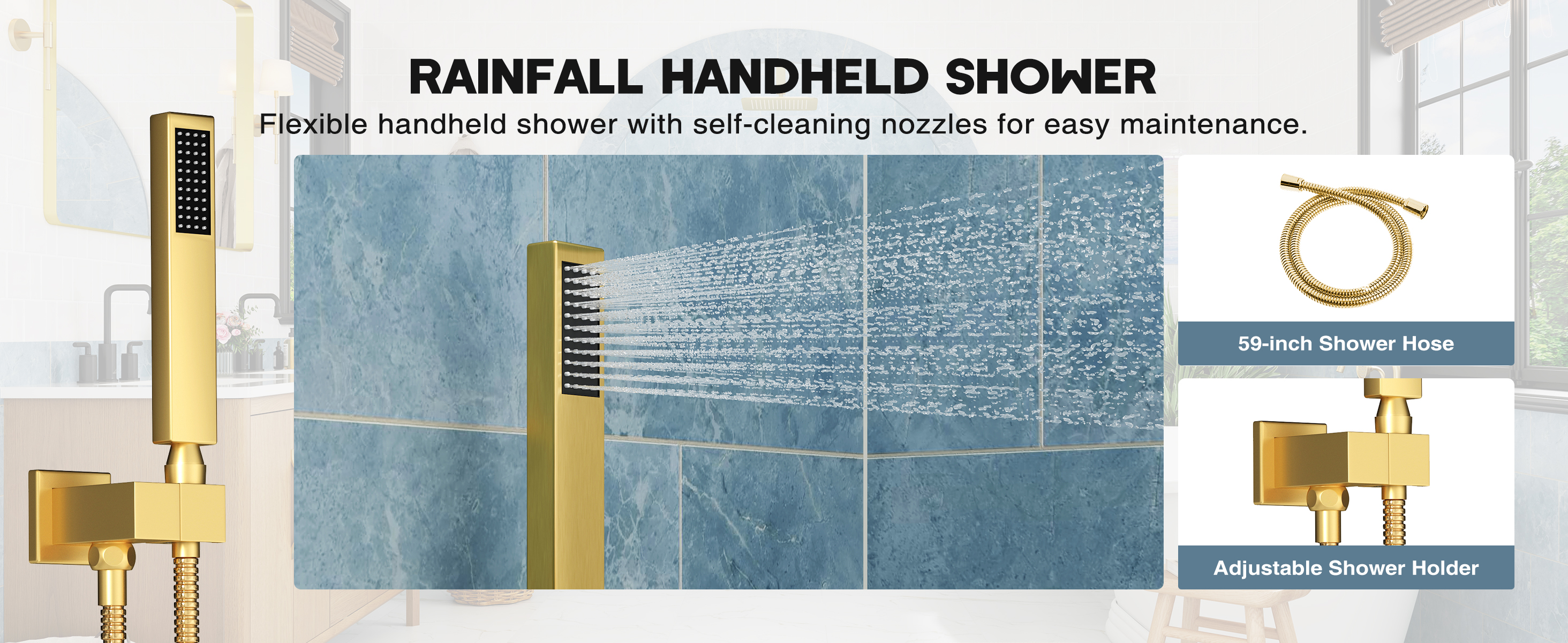 Stainless Steel Handheld Shower