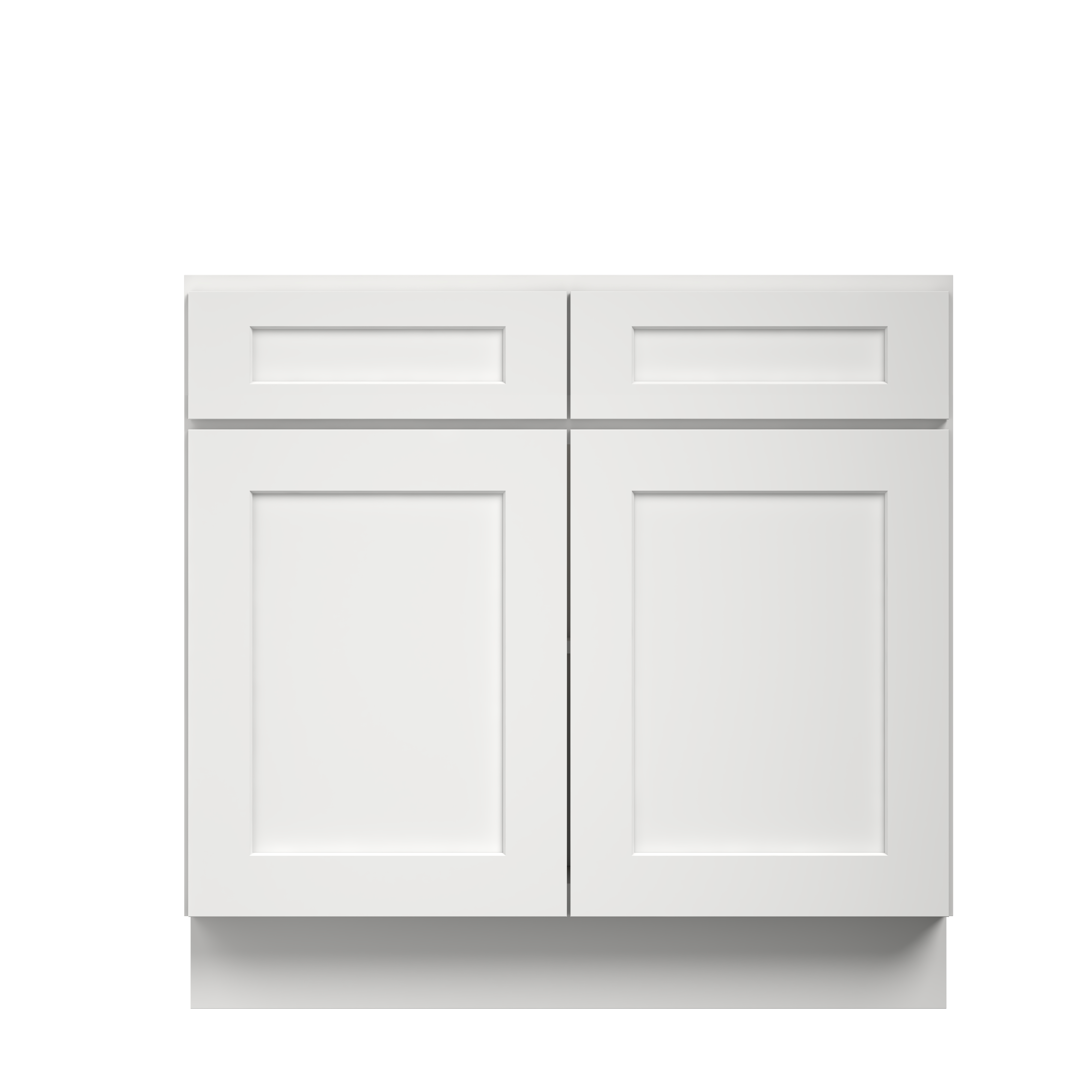 White Shaker RTA Kitchen Cabinets Complete Set for DIY Install