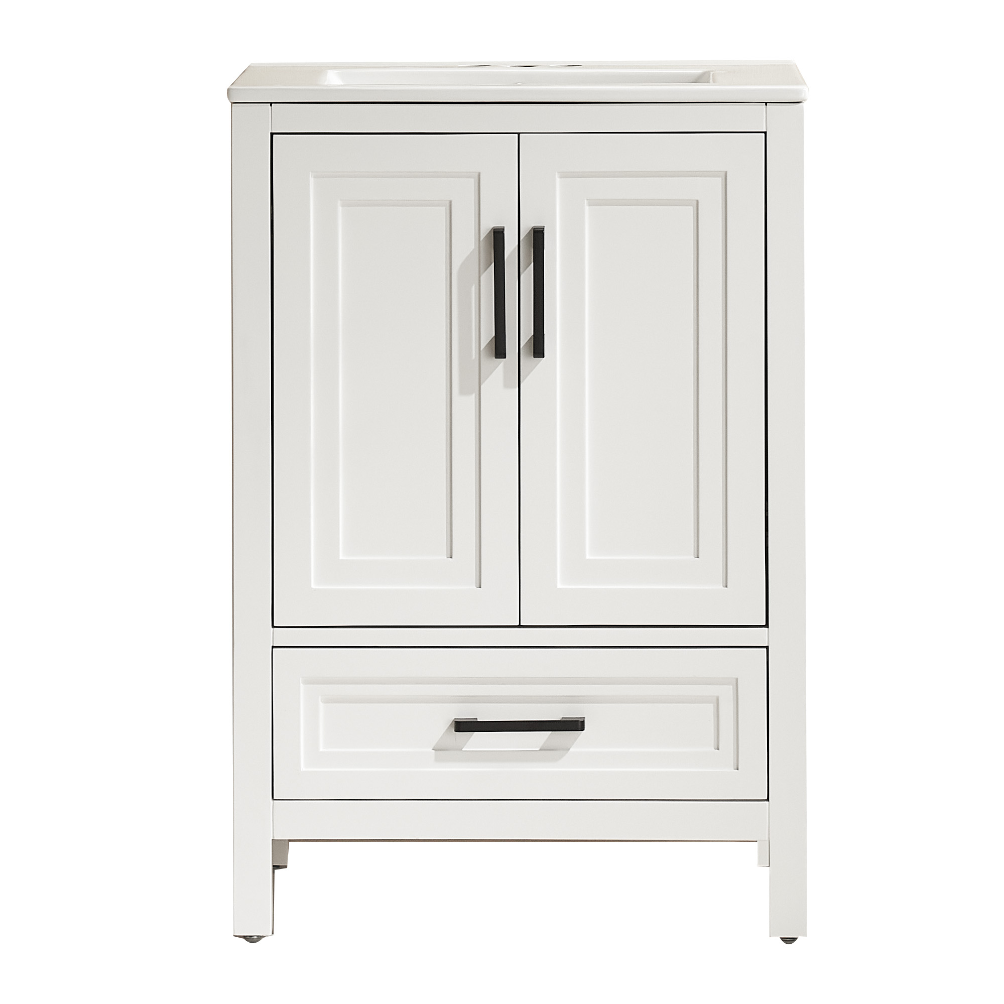 Fully Assembled 18"-60" Freestanding Bathroom Vanity with Integrated Top
