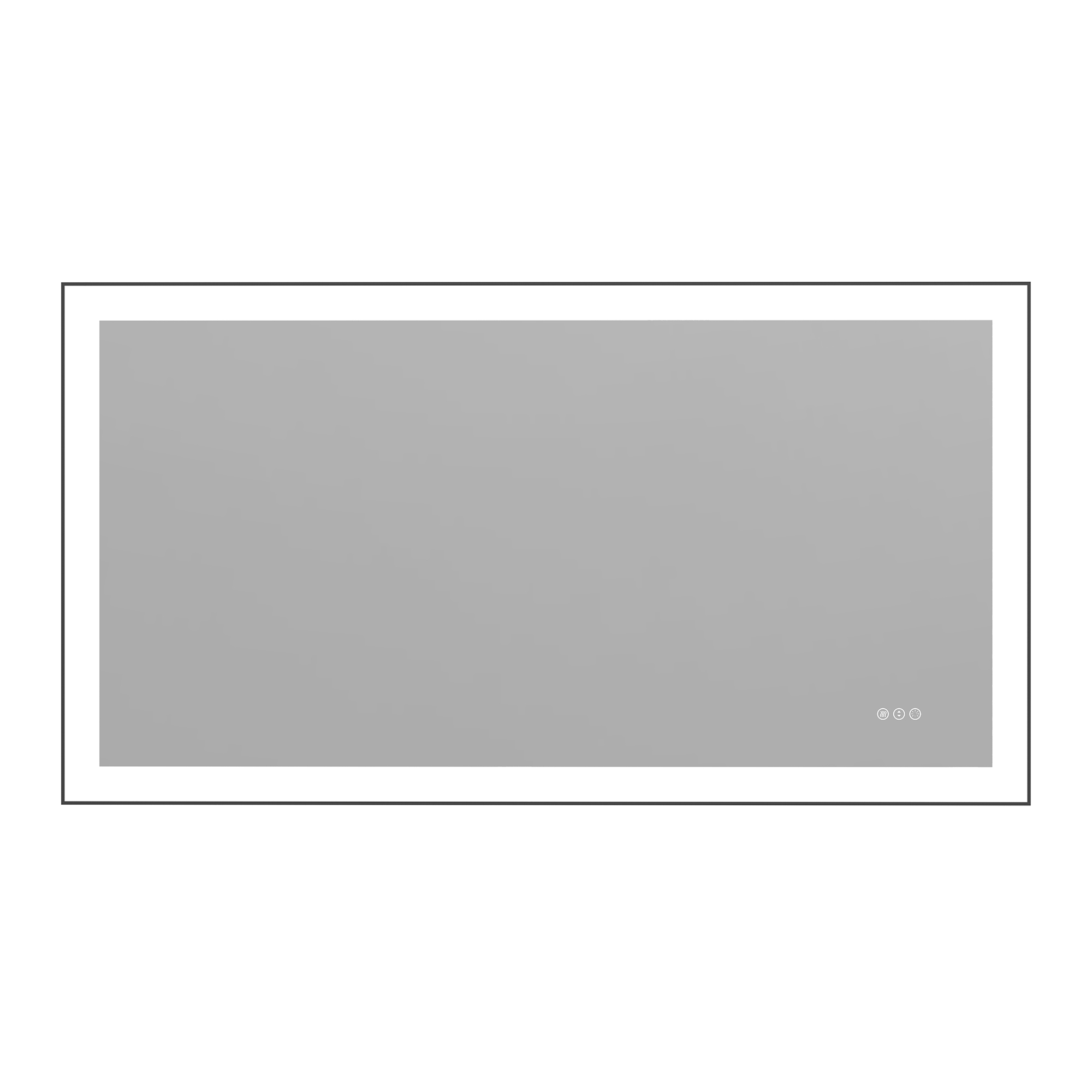 Tempered Glass LED Mirror with Aluminum Frame for Bathroom Vanity