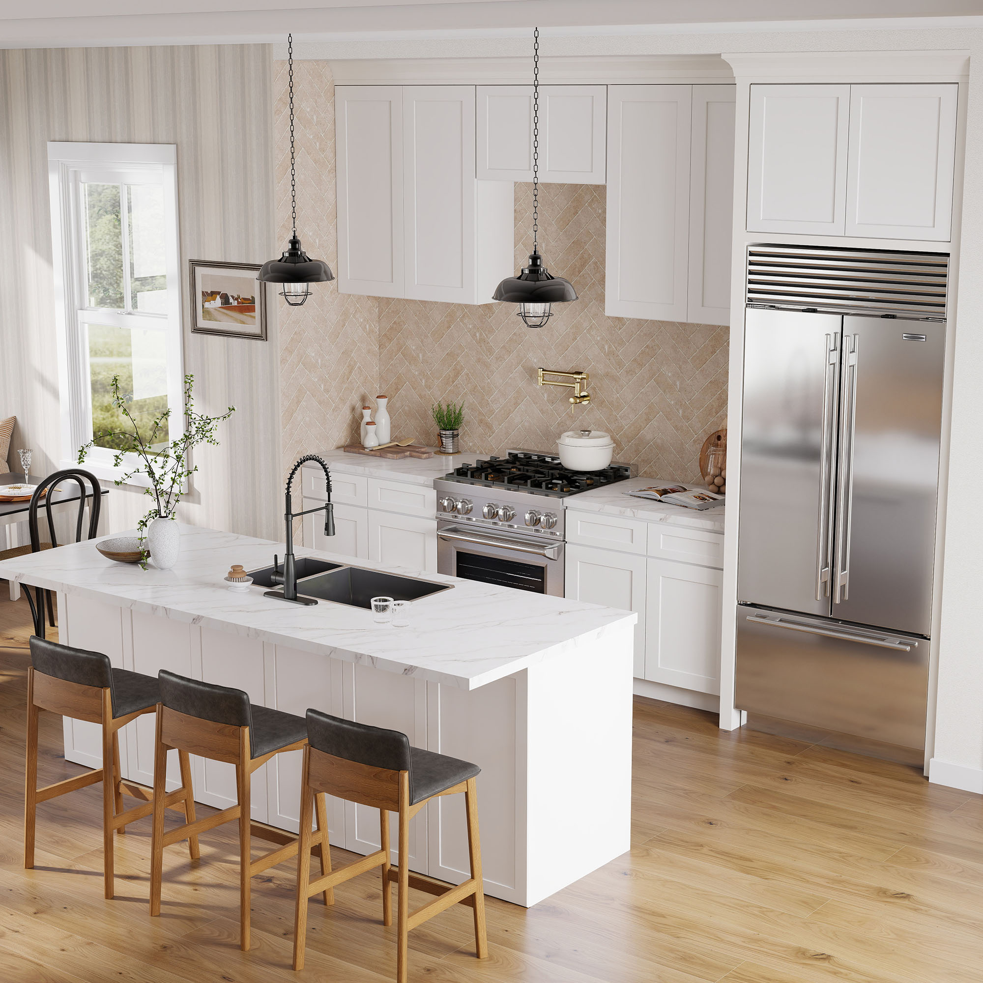 White Shaker - Ready To Assemble Kitchen Cabinets