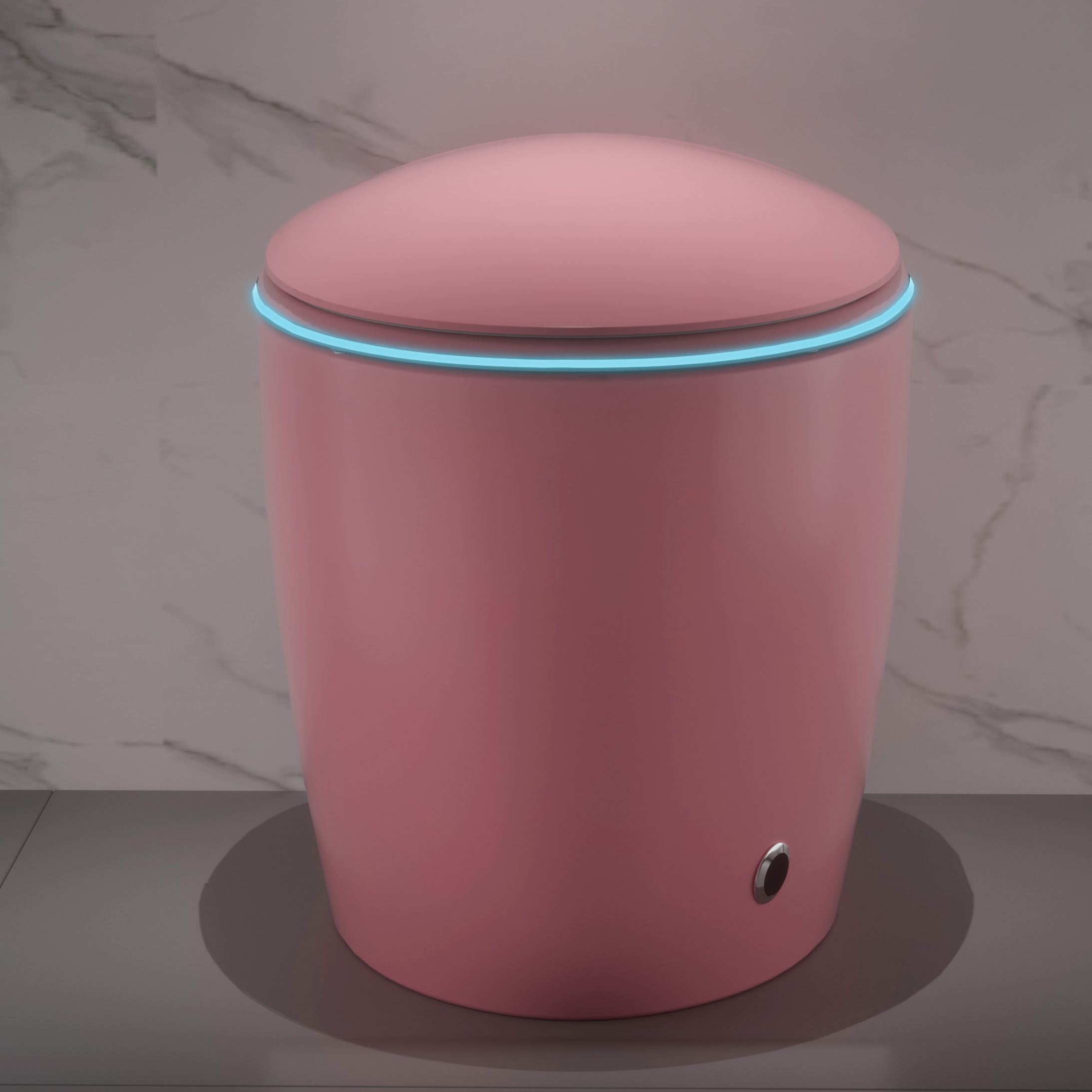 Smart Egg-Shaped Toilet with Built-in Bidet and Soft Ambient Light