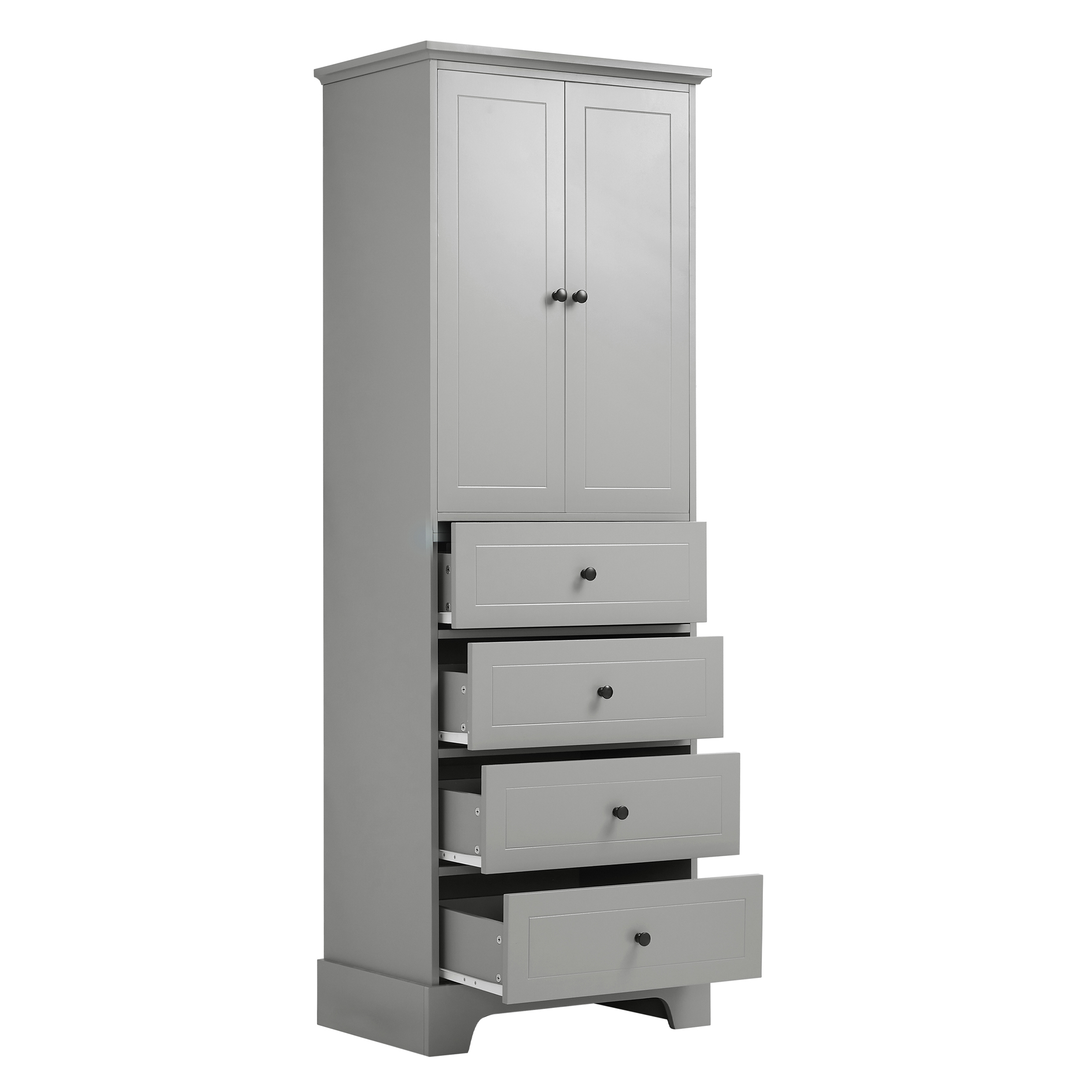 Bathroom Storage Cabinet with Drawers & Adjustable Shelves