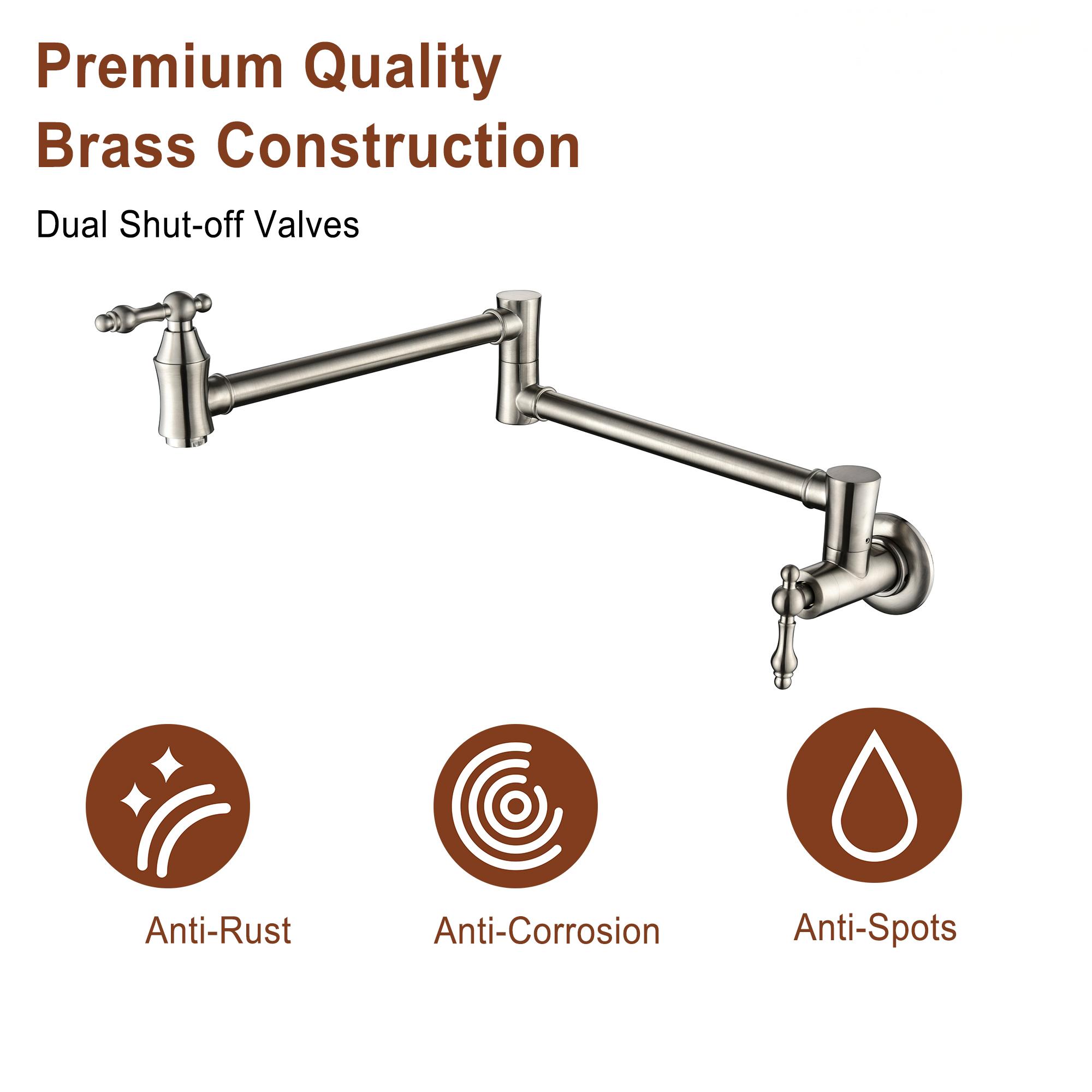 Retro Solid Brass Folding Kitchen Faucet with Aerated High-Flow Water