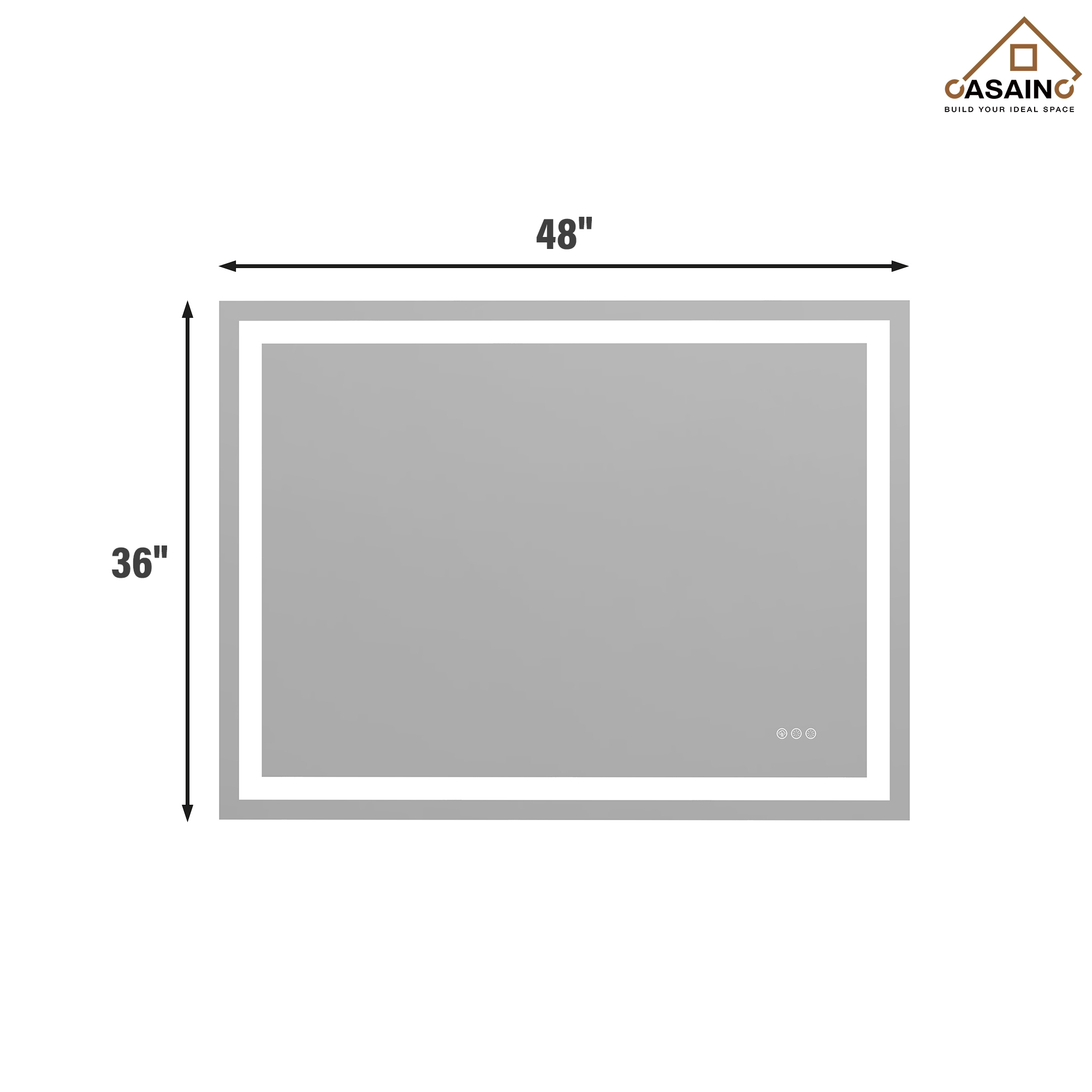 Tempered RGB LED Bathroom Mirror with Smart Controls & Anti-Fog