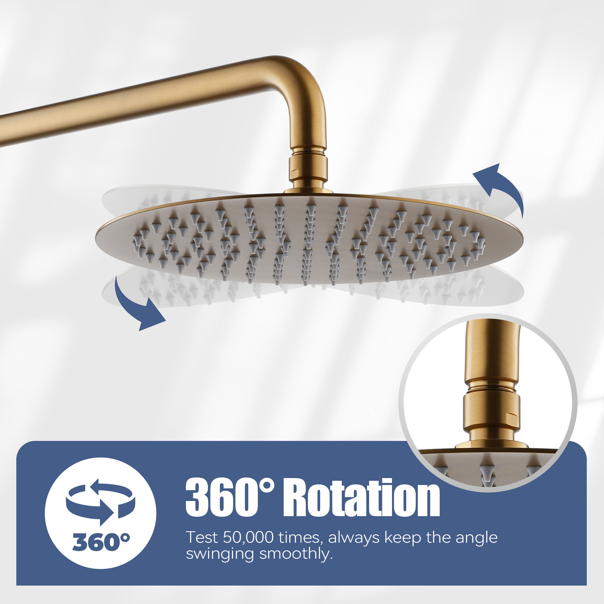 10" Wall Mount Water Saving Rain Shower Head System with Handheld