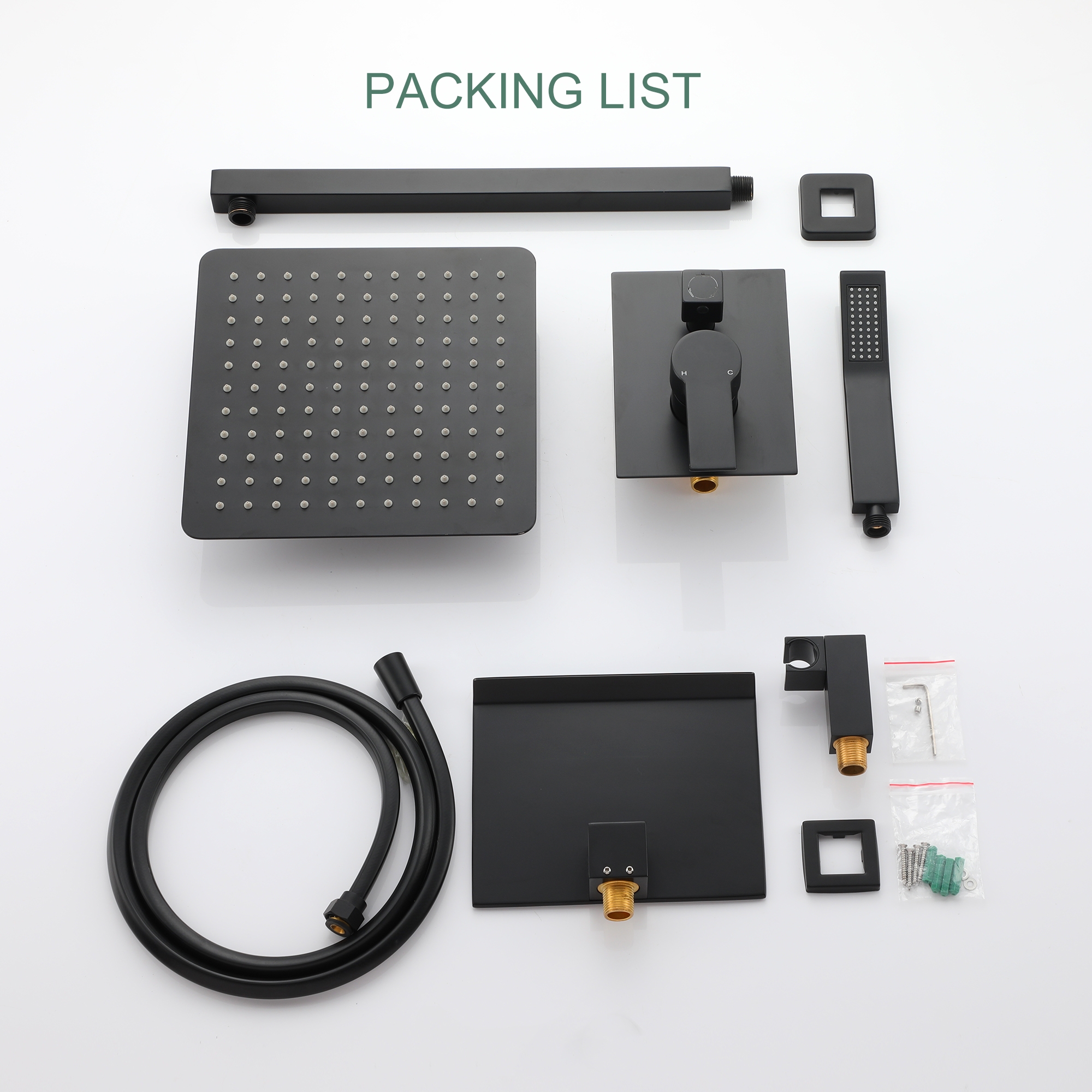 10-inch/12inch 3-Function Shower System With Bathtub Spout