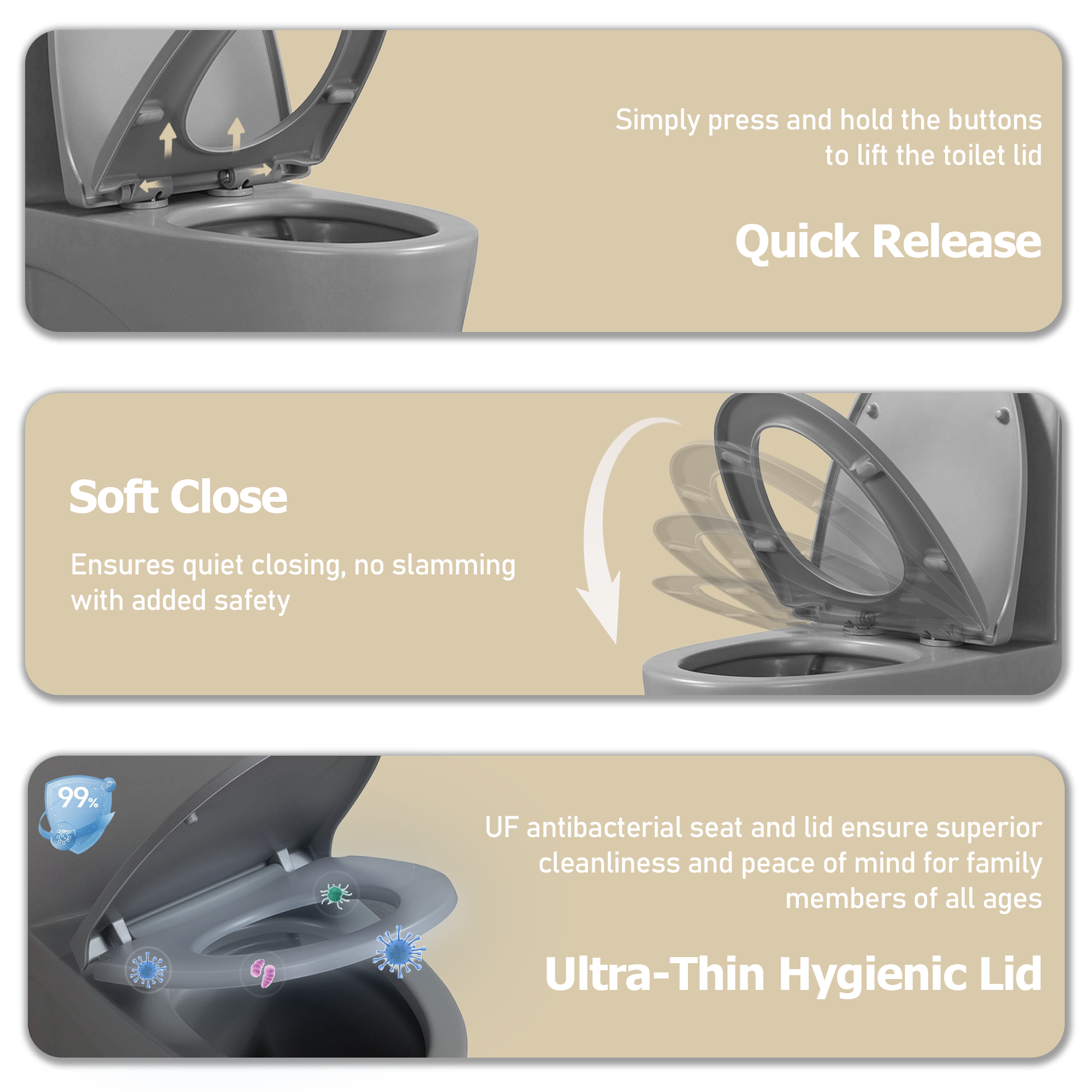 Dual-Flush 1.1/1.6 GPF Elongated One-Piece Toilet with Soft-Close Seat