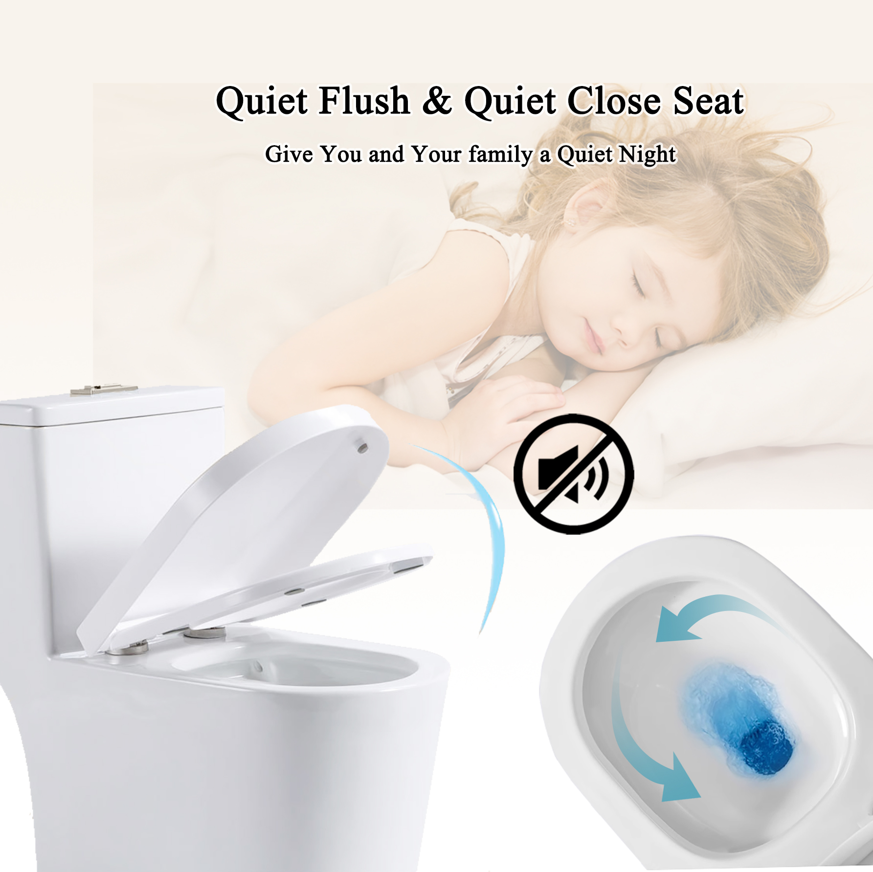 Compact One-Piece Toilet with Dual Flush & Quiet Soft Close Seat