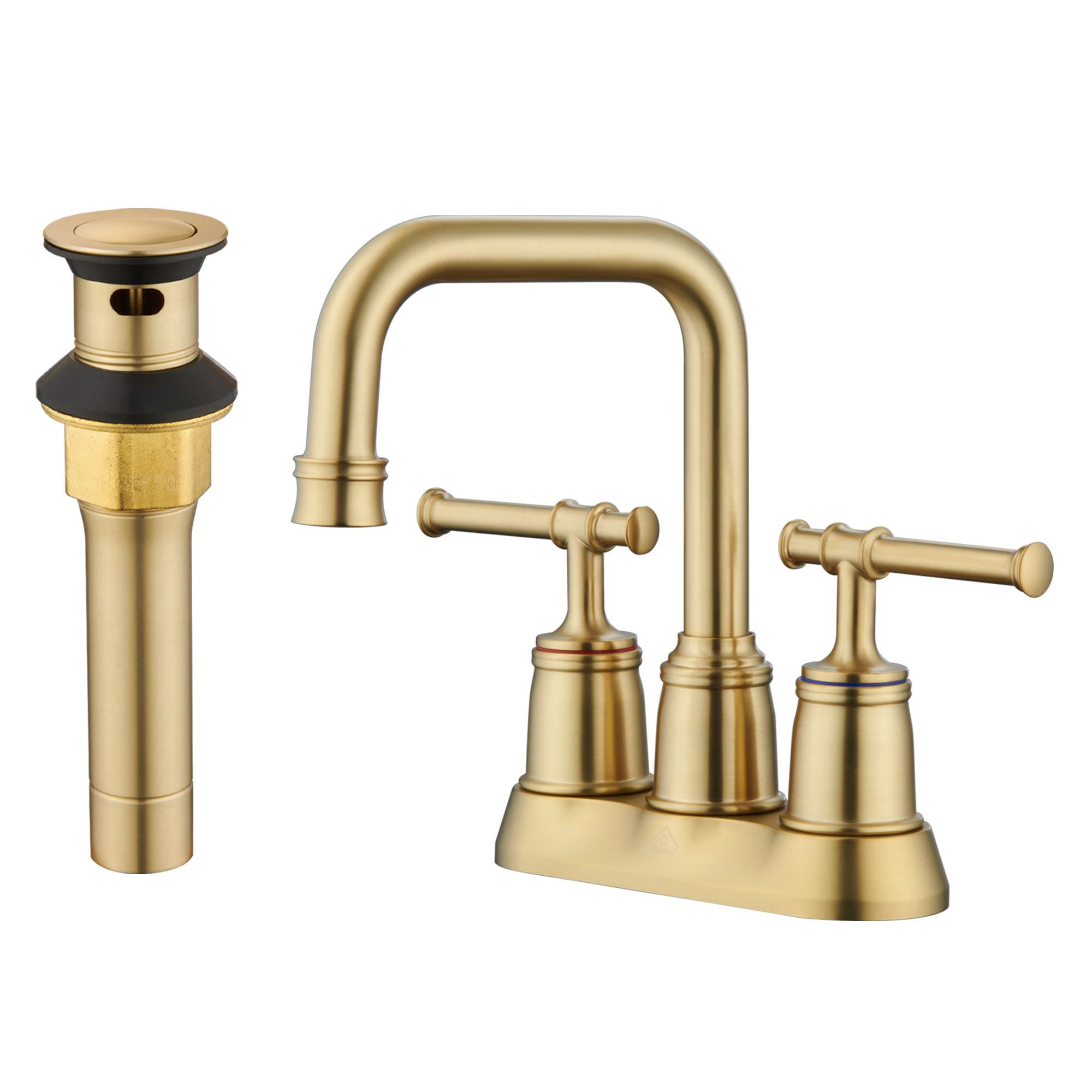 Casainc 4 Inch 2-Handle Centerset for Bathroom Sink Vanity Faucet 360° Swivel Spout