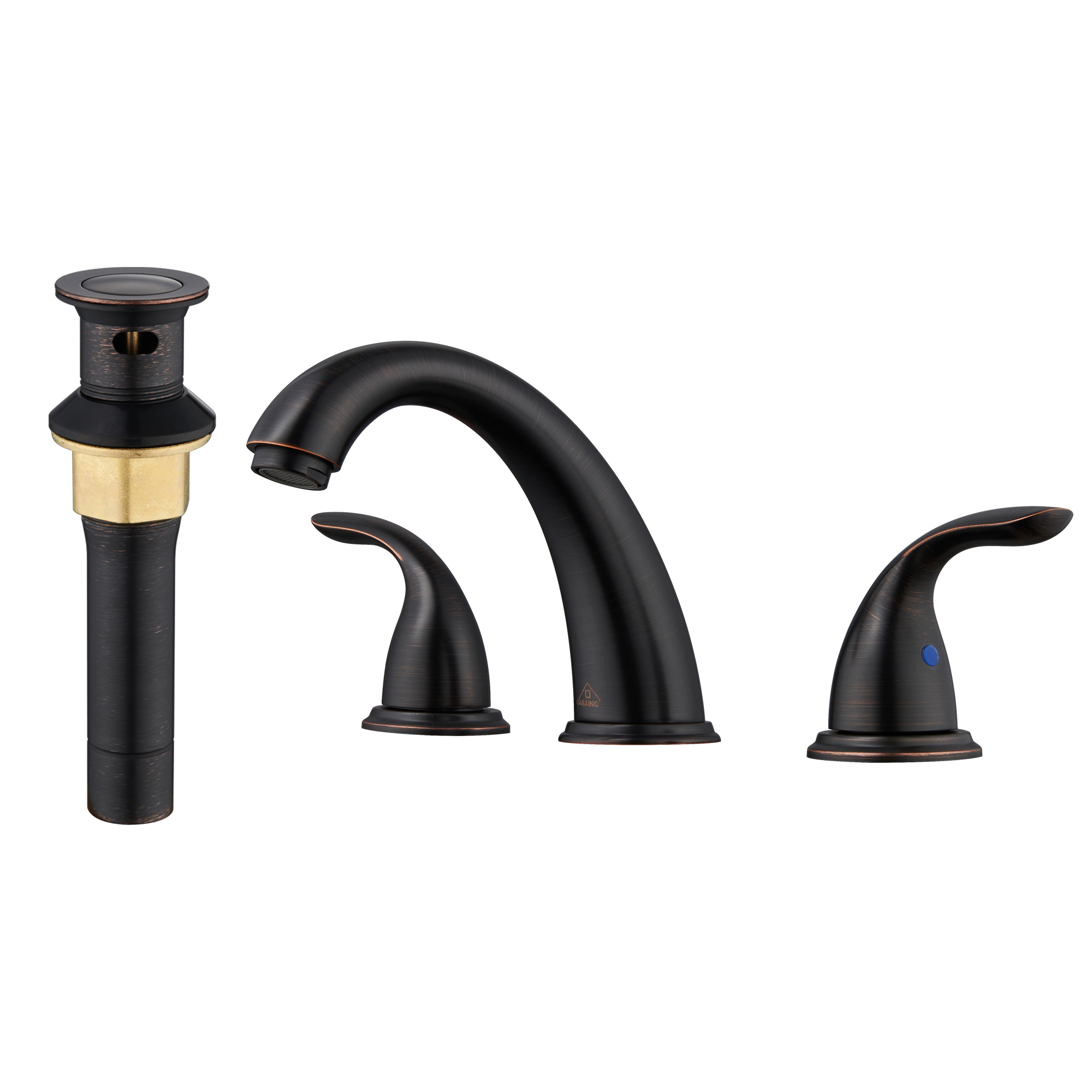 4 Inch 2-Handle Bathroom Sink Faucet with Drain Assembly Matte Black/B