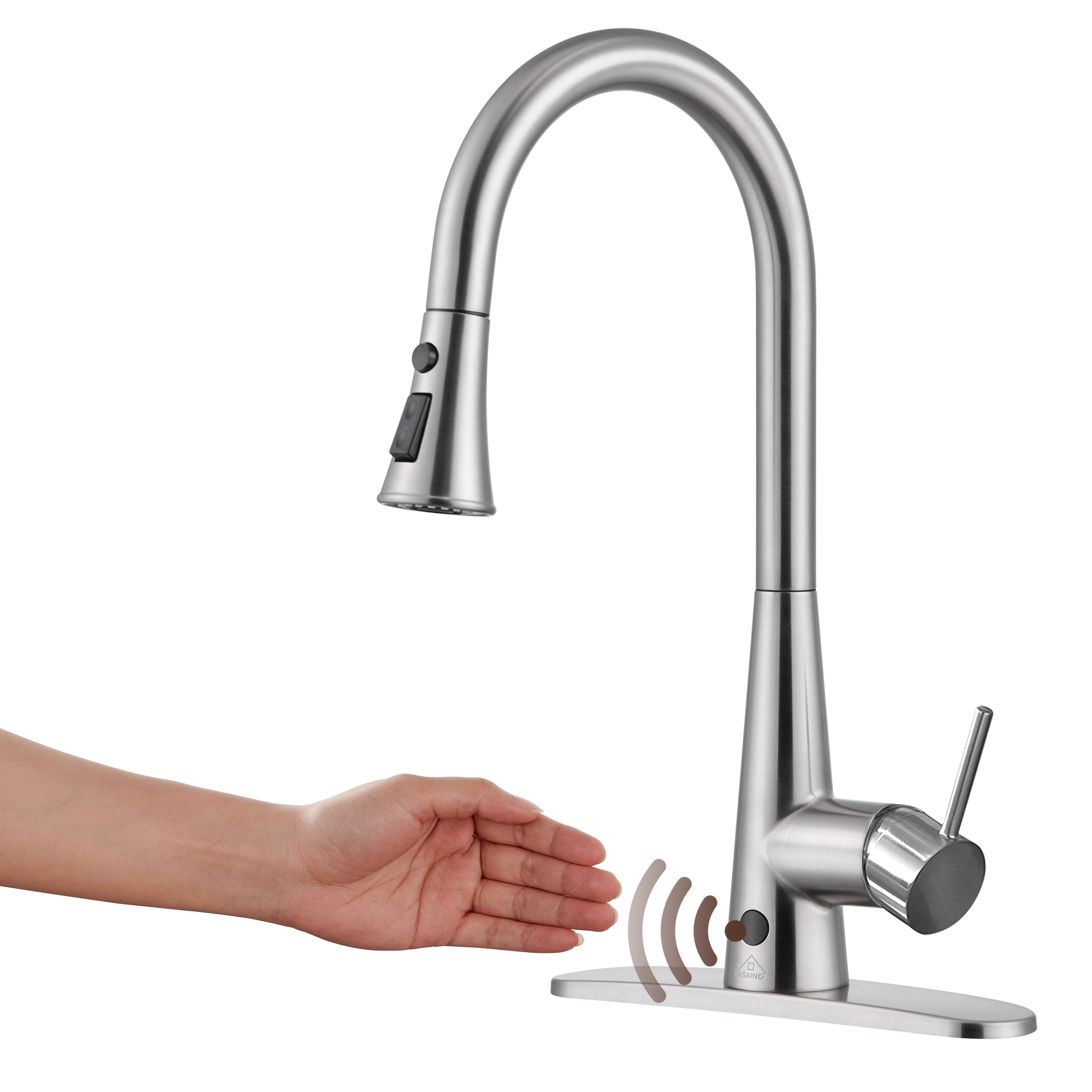Single Handle Pull Down Sprayer Kitchen Faucet with Touchless Sensor,Dual Function