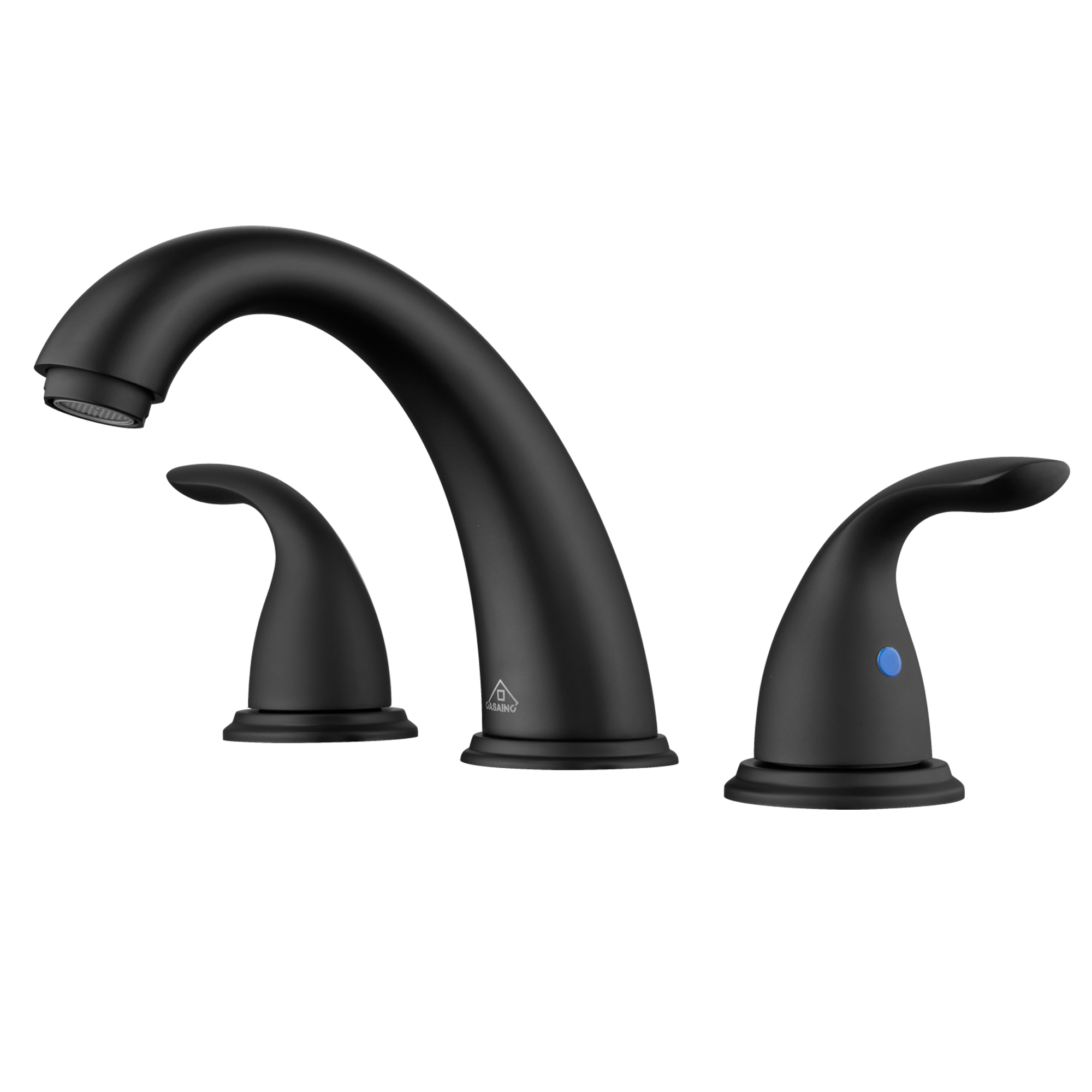 Casainc 4 Inch 2-Handle Bathroom Sink Faucet with Drain Assembly Matte Black/Brushed Nickel/Oil Rubbed Bronz/Brushed Gold 