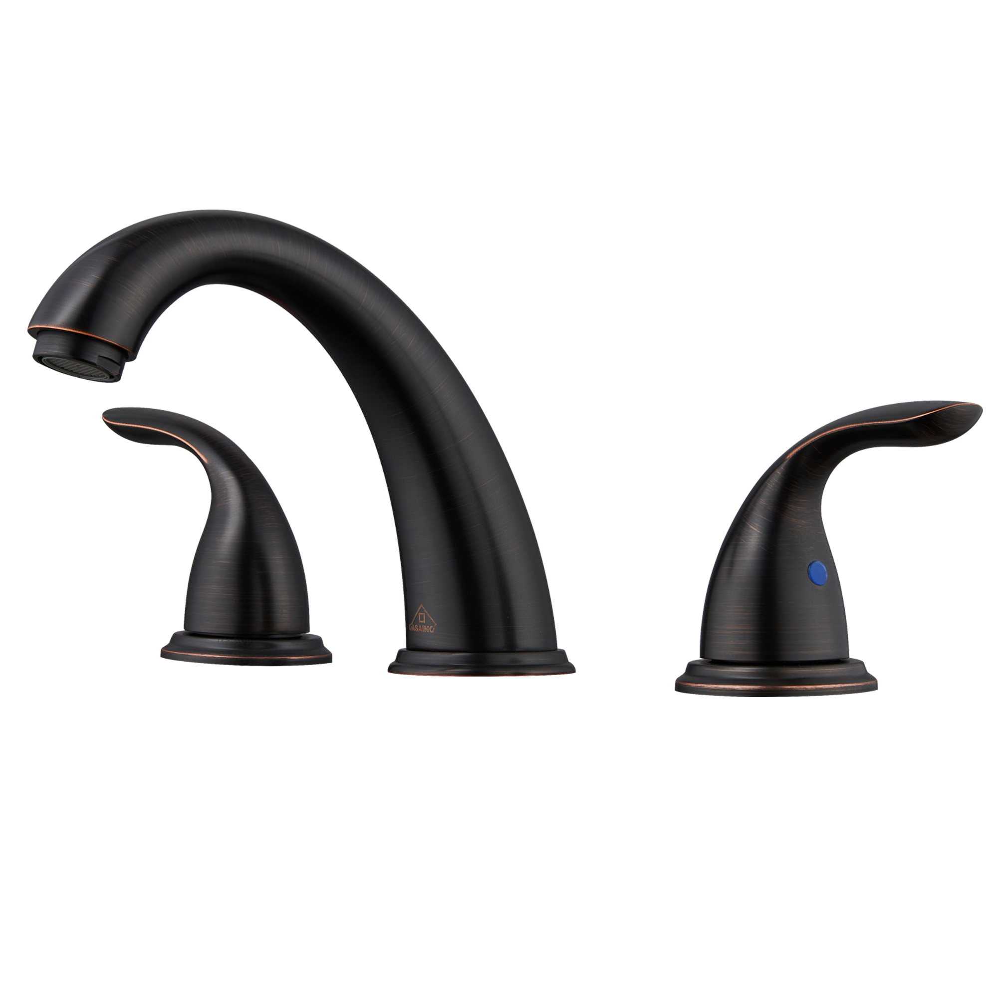 Casainc 4 Inch 2-Handle Bathroom Sink Faucet with Drain Assembly Matte Black/Brushed Nickel/Oil Rubbed Bronz/Brushed Gold 