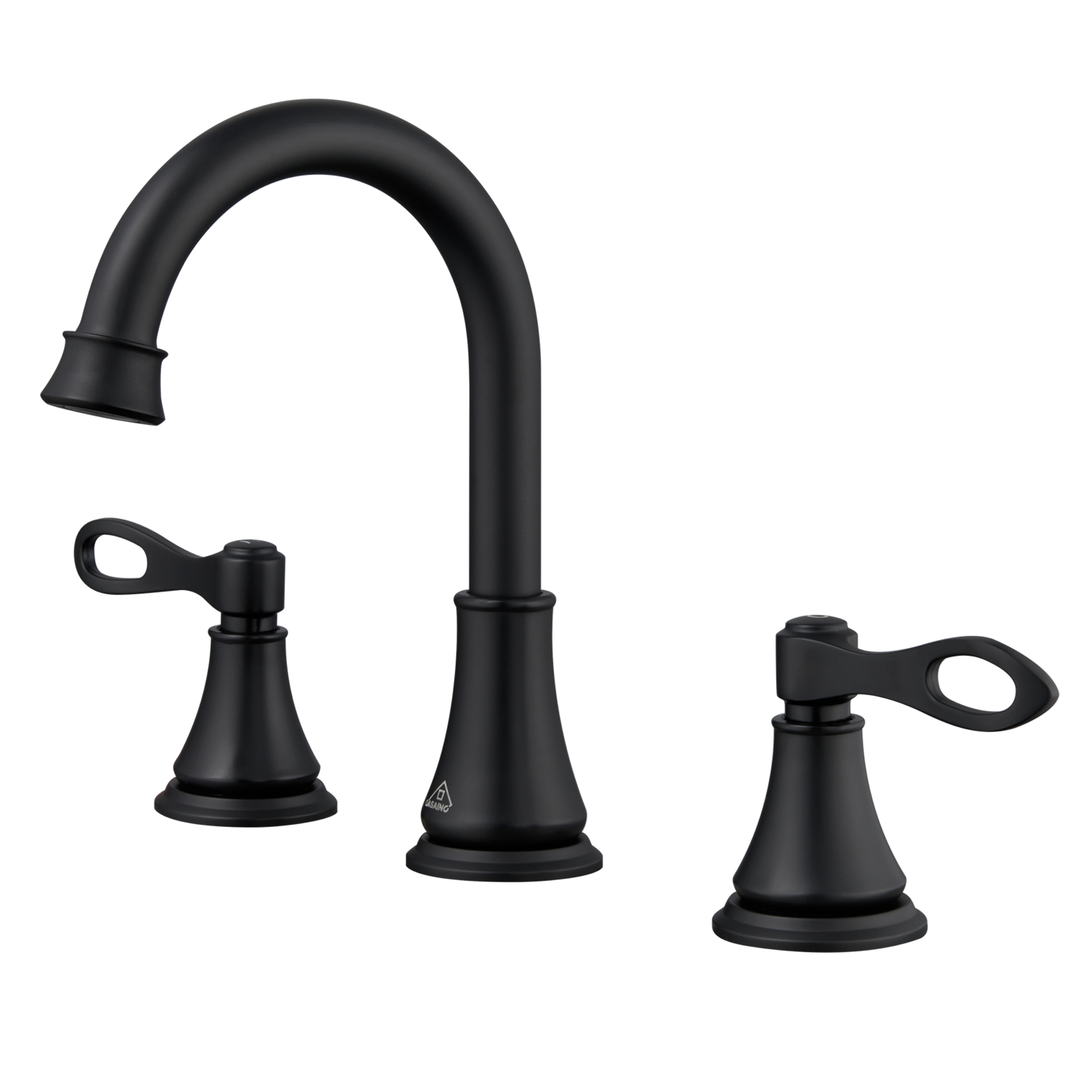 Casainc 8" Brass Bathroom Sink Faucet 3 Hole Gold Bathroom Faucet  2 Handle Gold Faucet for Bathroom Sink with Pop-up Drain Assembly Widespread Vanity Faucets  two handle 1.2 gpm flow rate