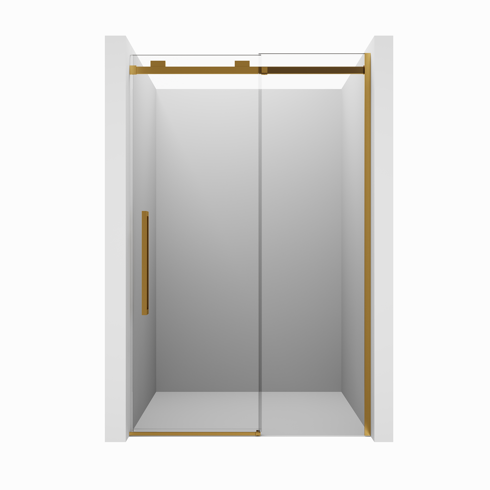 48"x76" Frameless Shower Door with Cushioned Single Slide in Brushed Nickel/Chromed/Matte Black/Brushed Gold, 0.39 inch SGCC-certified Tempered Shower Glass