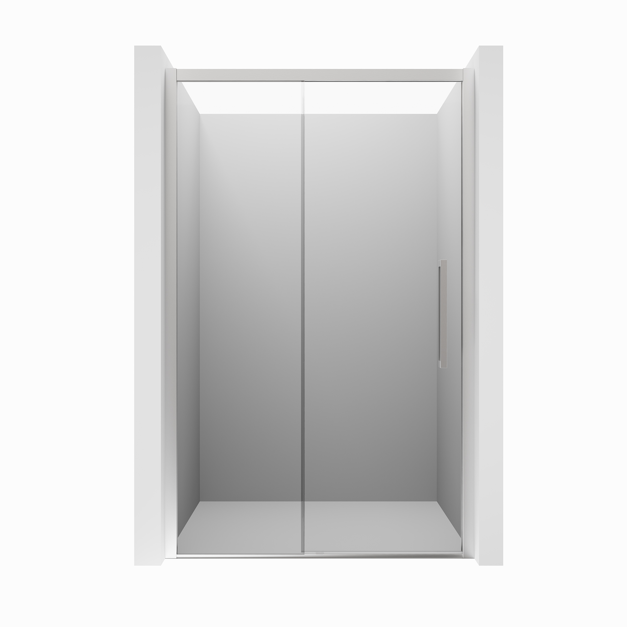 48"x76" Framed Shower Door with Cushioned Single Slide in Brushed Nickel/Chromed/Matte Black, 0.32 inch SGCC-certified Tempered Shower Glass