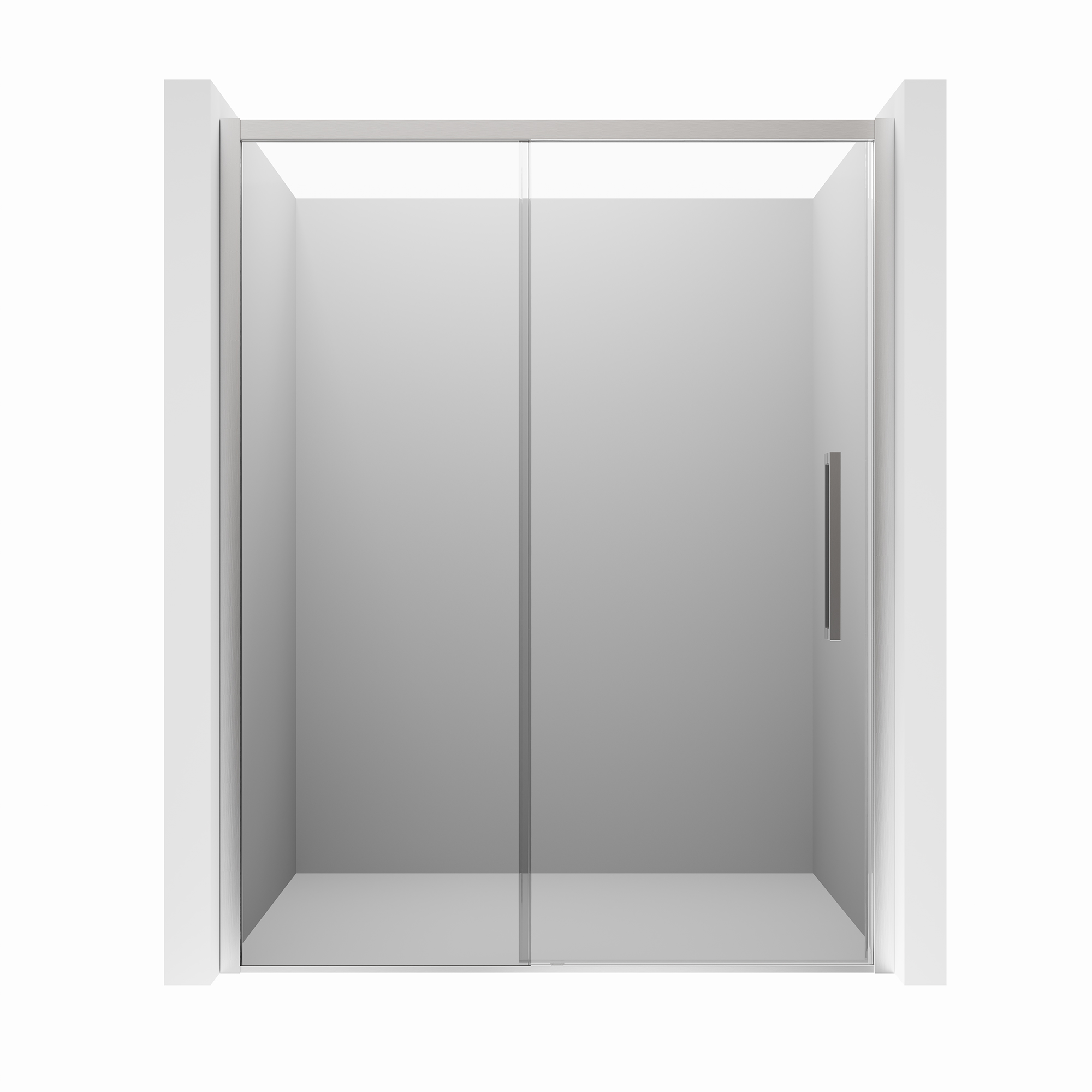 60"x76" Framed Shower Door with Cushioned Single Slide in Brushed Nickel/Chromed/Matte Black, SGCC-certified Tempered Shower Glass